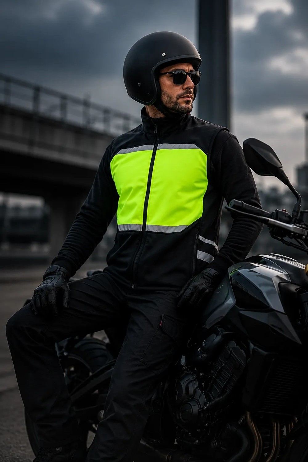 Longberg Reflektörlü Softshell Motosiklet ve Iş Güvenliği Yeleği