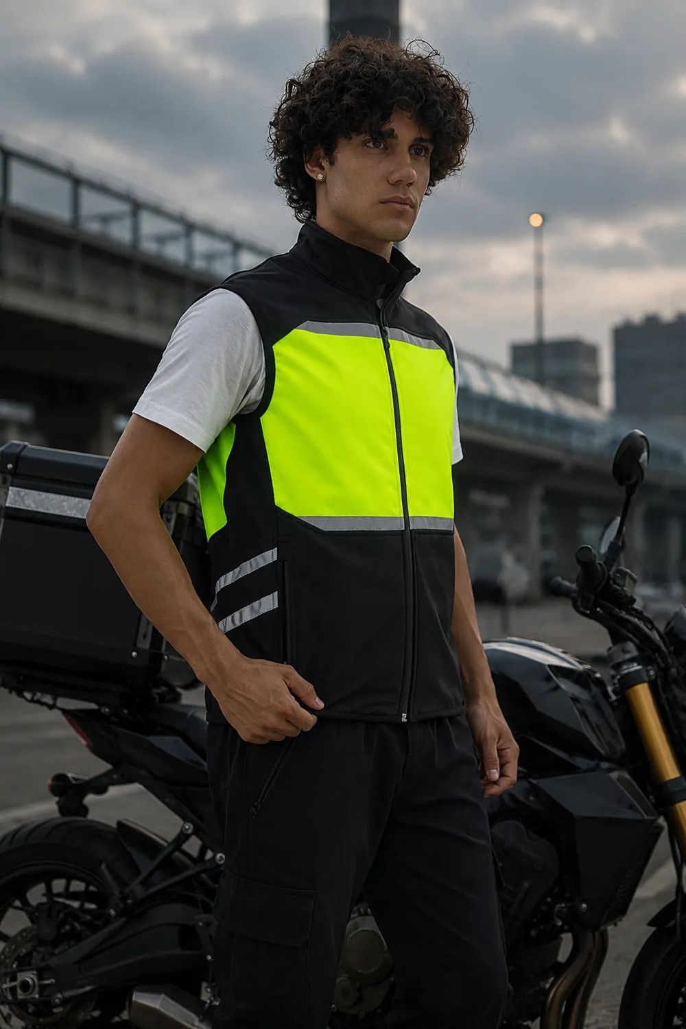 Longberg Reflektörlü Softshell Motosiklet ve Iş Güvenliği Yeleği görsel 5