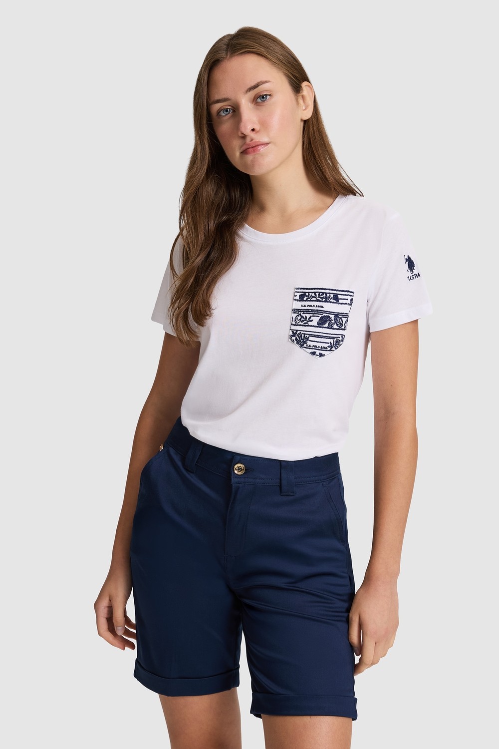 U.S. Polo Assn. Kadın Beyaz Tişört 50323540-VR013