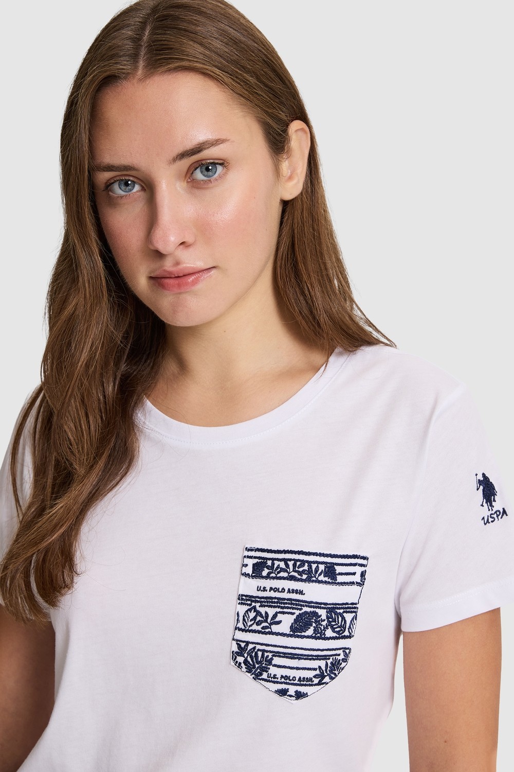 U.S. Polo Assn. Kadın Beyaz Tişört 50323540-VR013 görsel 2