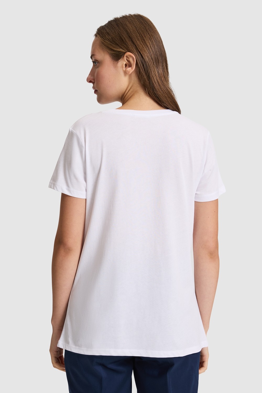 U.S. Polo Assn. Kadın Beyaz Tişört 50323540-VR013 görsel 5