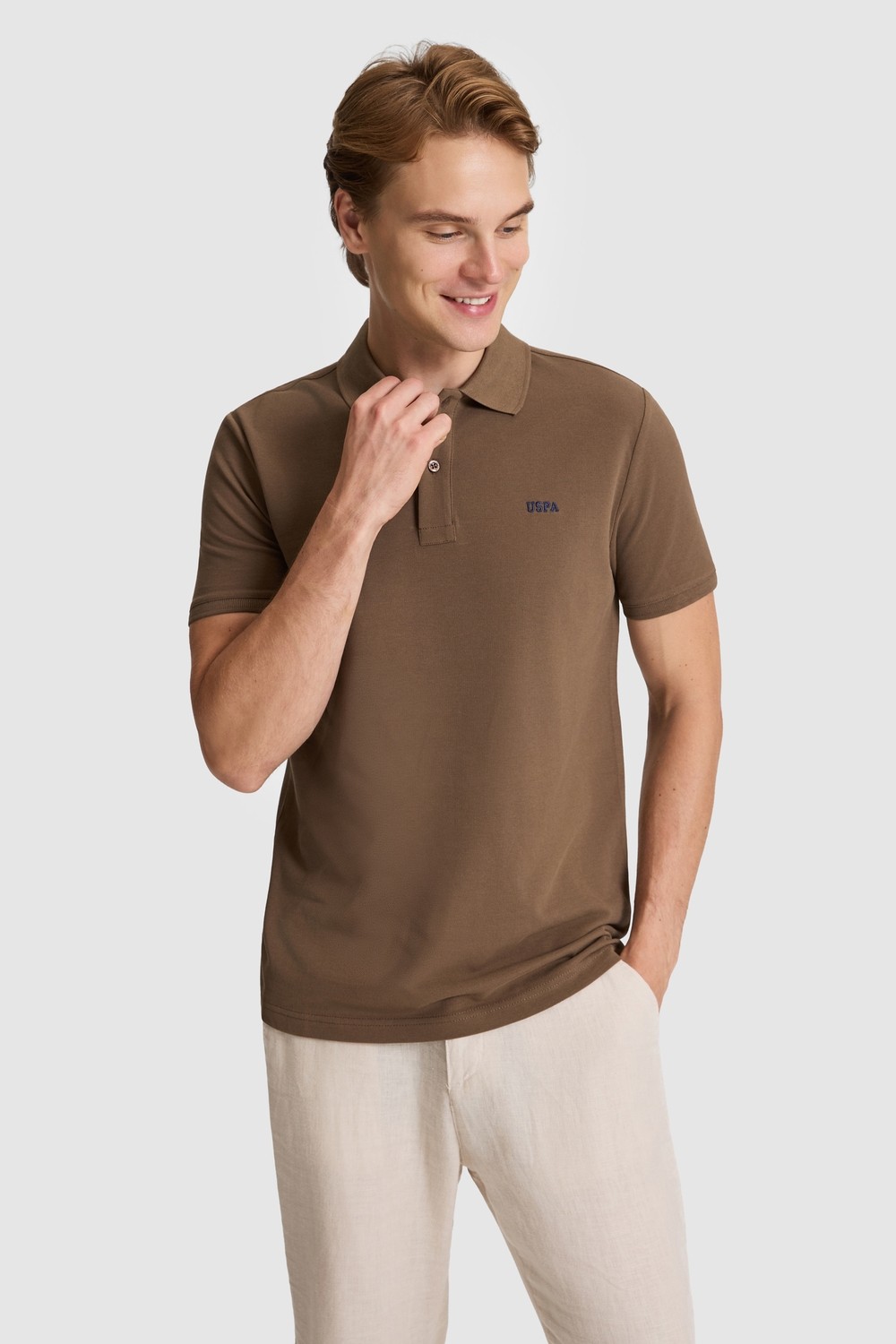 U.S. Polo Assn. Erkek Kiremit Tişört Basic 50326963-VR031