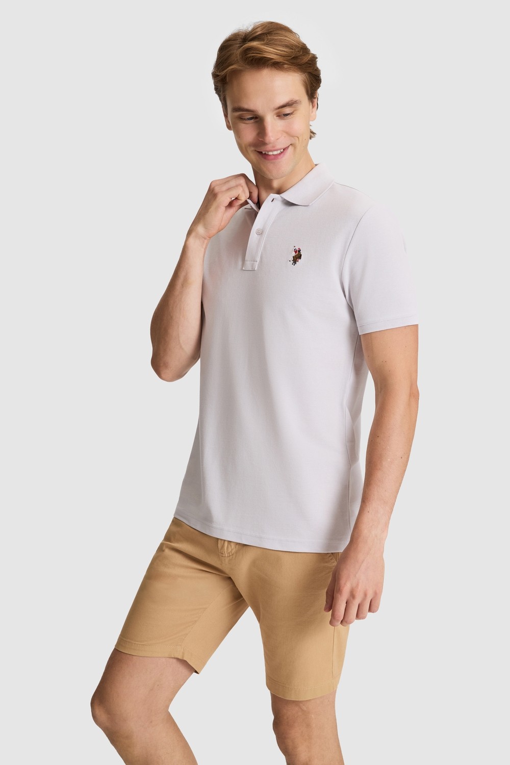 U.S. Polo Assn. Erkek Krem Tişört Basic 50326972-VR071