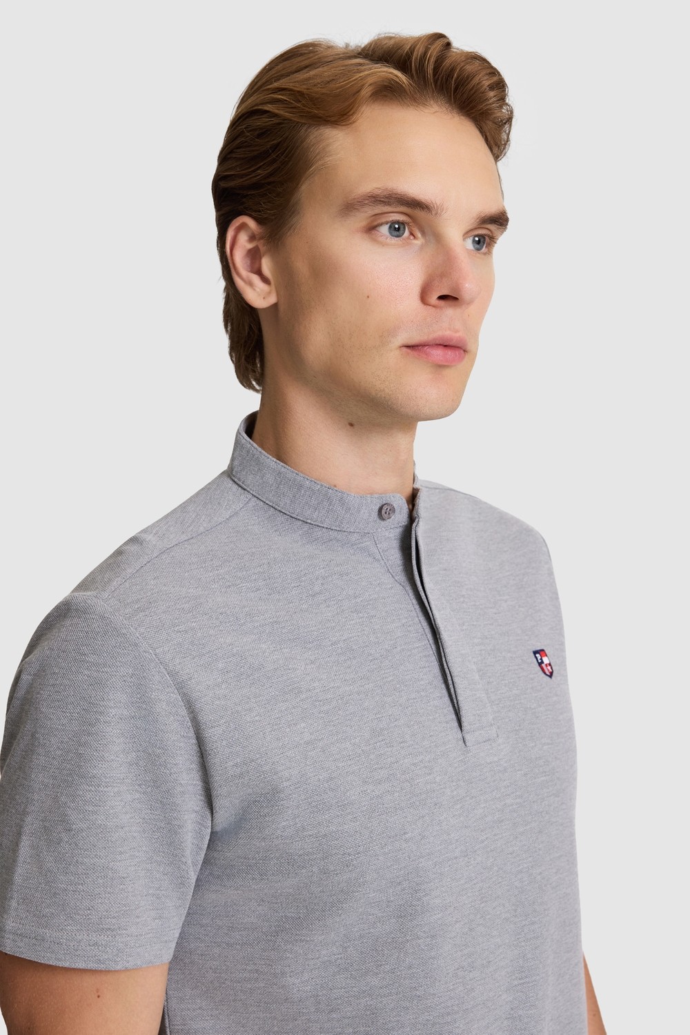U.S. Polo Assn. Erkek Gri Melanj Tişört Basic 50326980-VR086