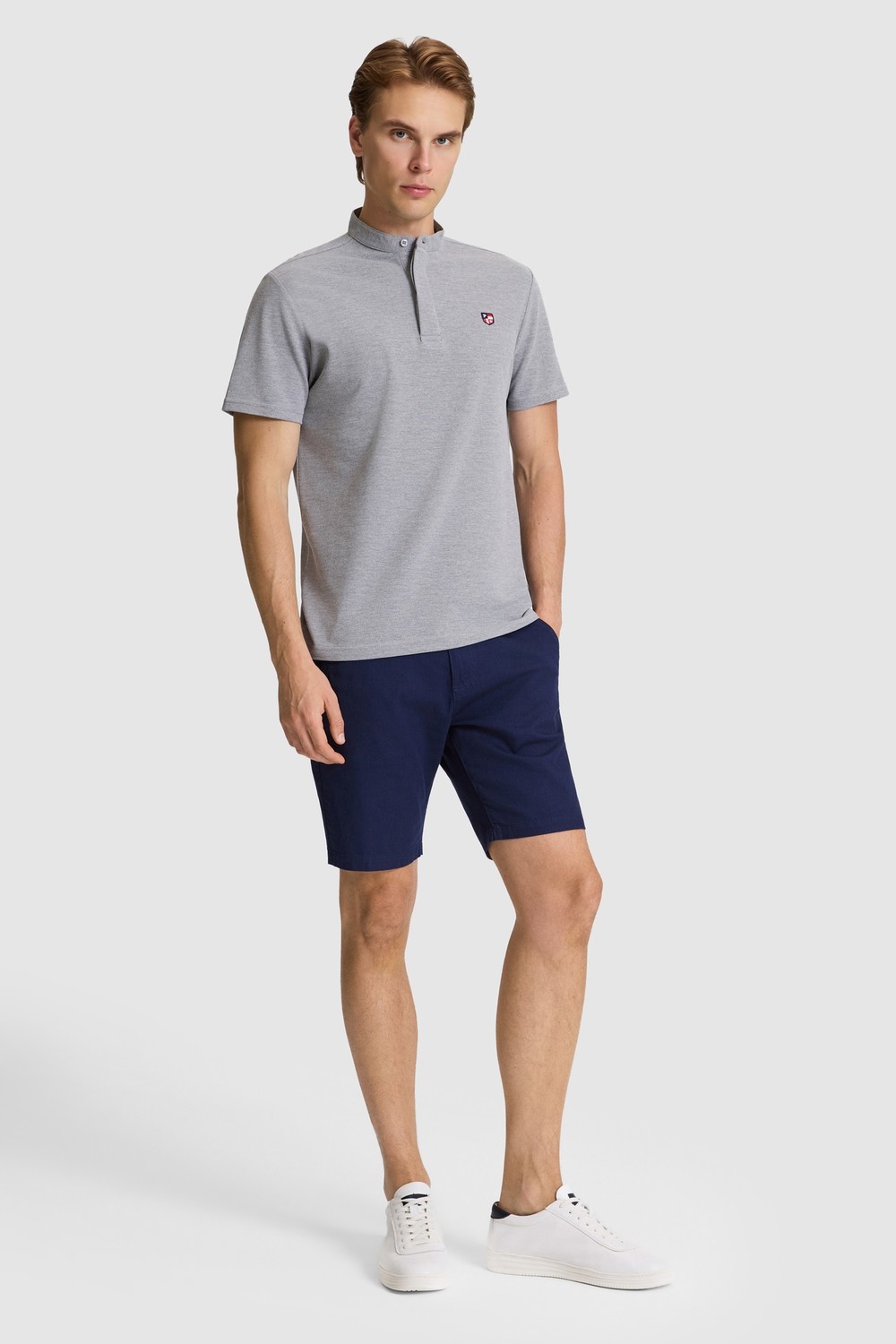 U.S. Polo Assn. Erkek Gri Melanj Tişört Basic 50326980-VR086 görsel 3