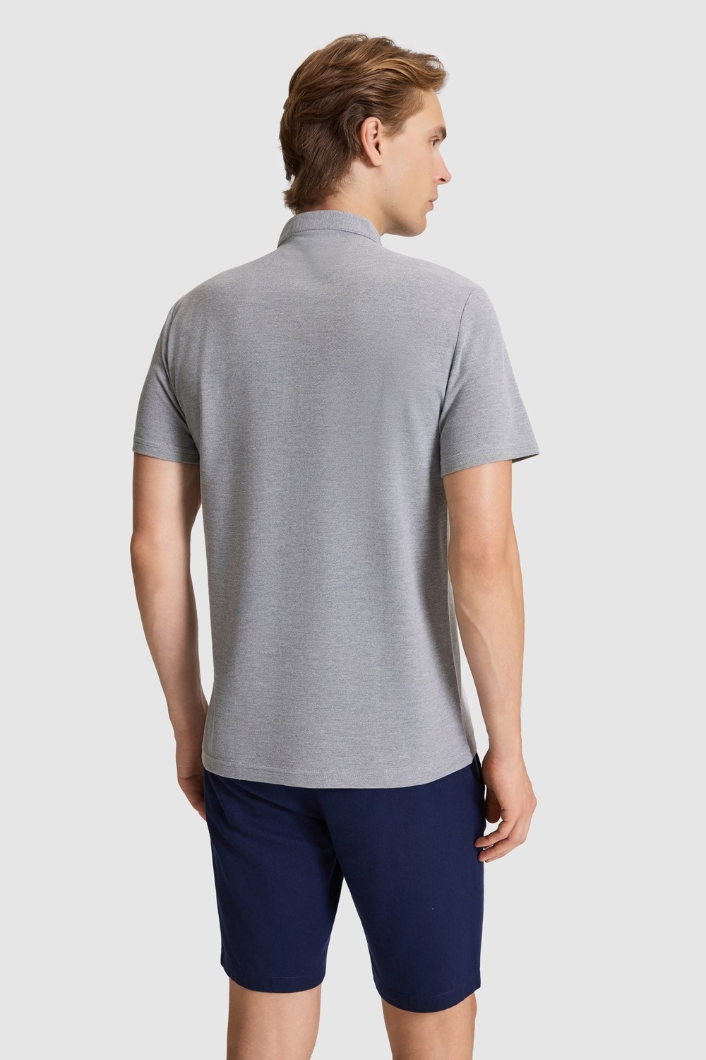 U.S. Polo Assn. Erkek Gri Melanj Tişört Basic 50326980-VR086 görsel 4