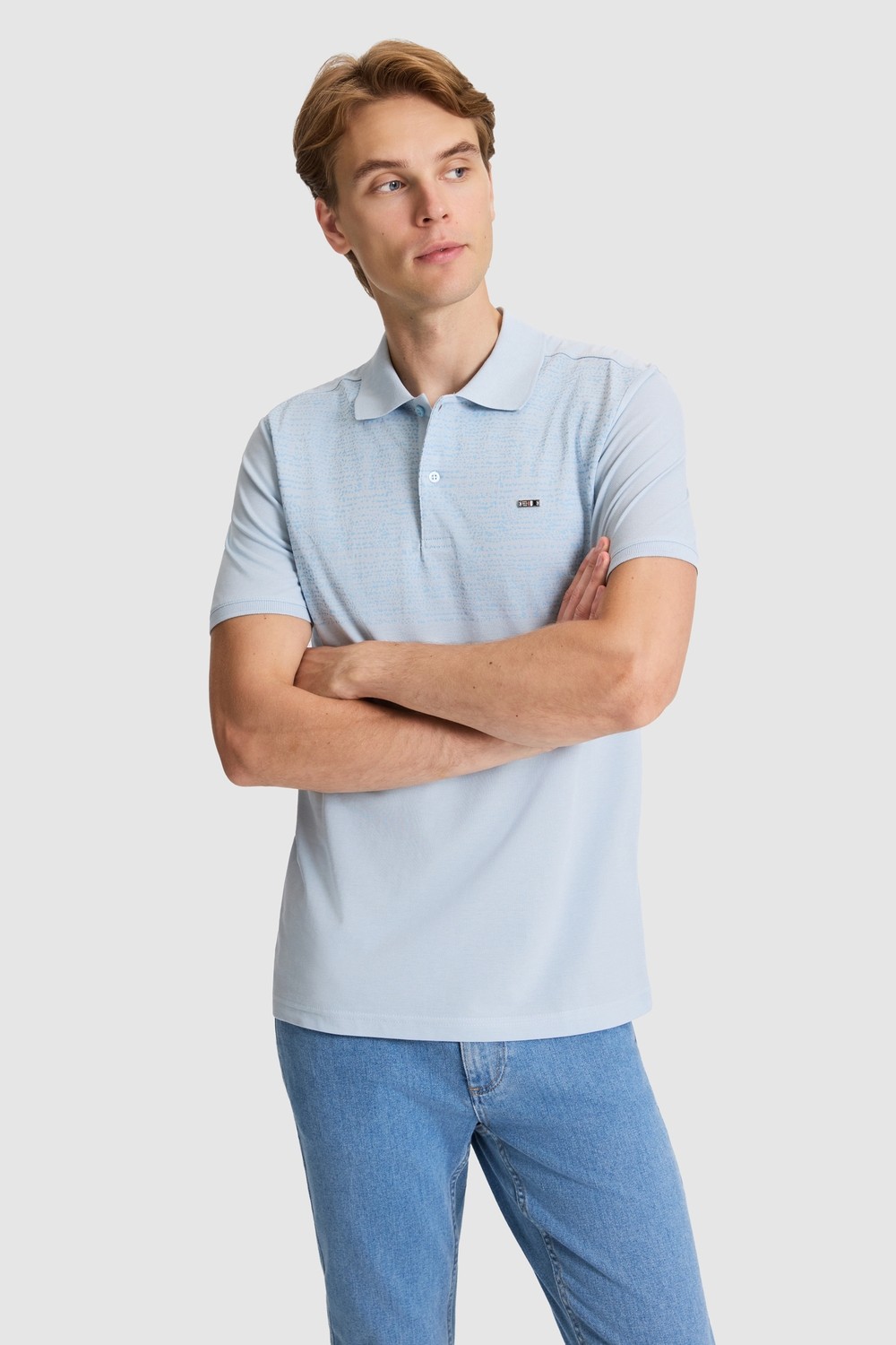 U.S. Polo Assn. Erkek Açık Mavi Tişört 50326985-VR003 görsel 7