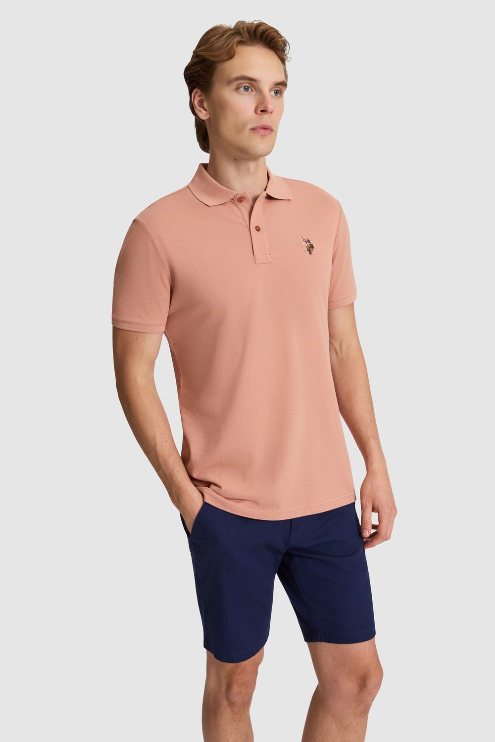 U.S. Polo Assn. Erkek Krem Tişört Basic 50326972-VR071