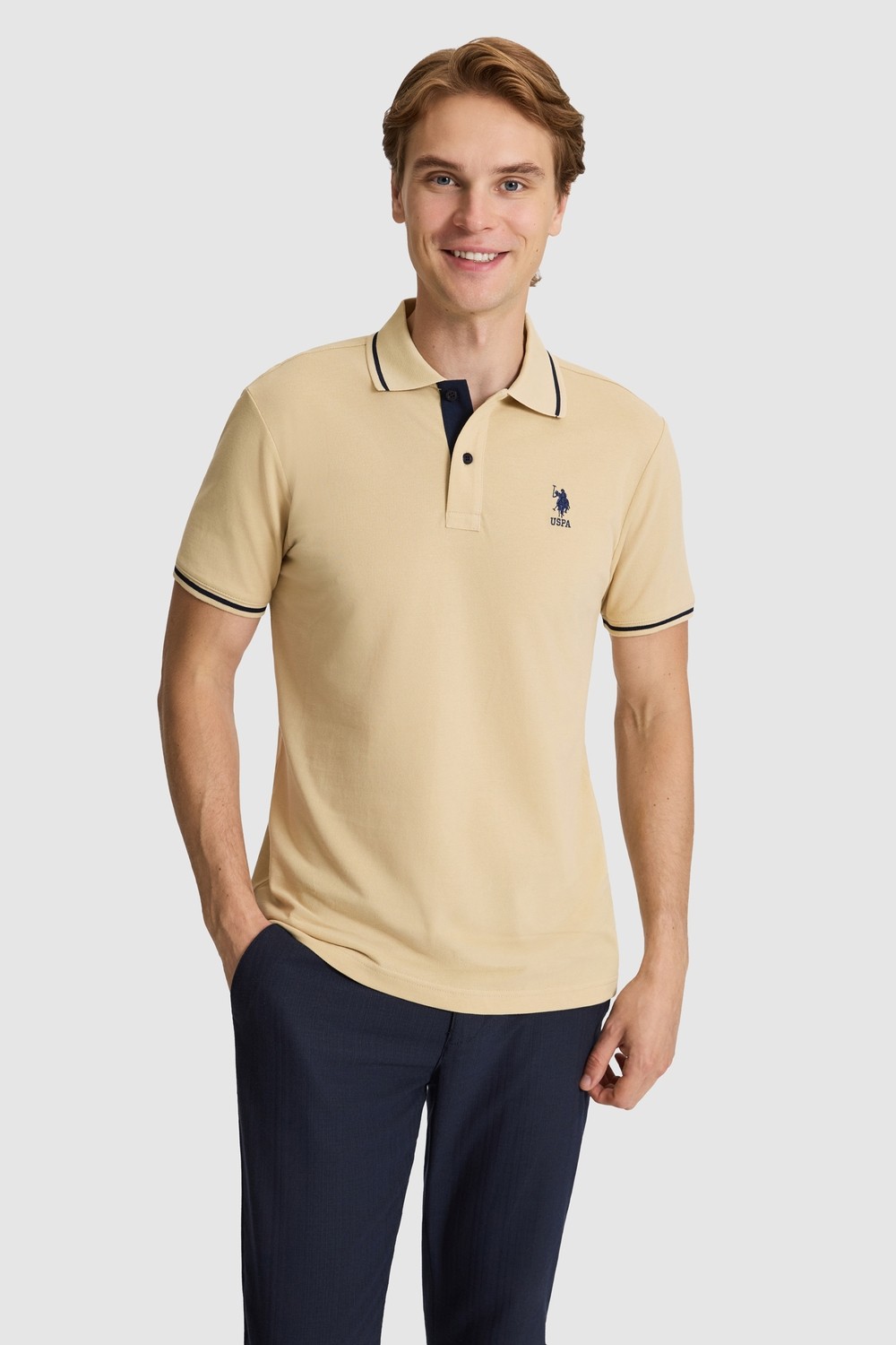 U.S. Polo Assn. Erkek Antrasit Melanj Tişört Basic 50326975-VR081