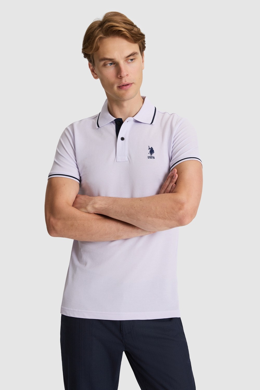 U.S. Polo Assn. Erkek Antrasit Melanj Tişört Basic 50326975-VR081