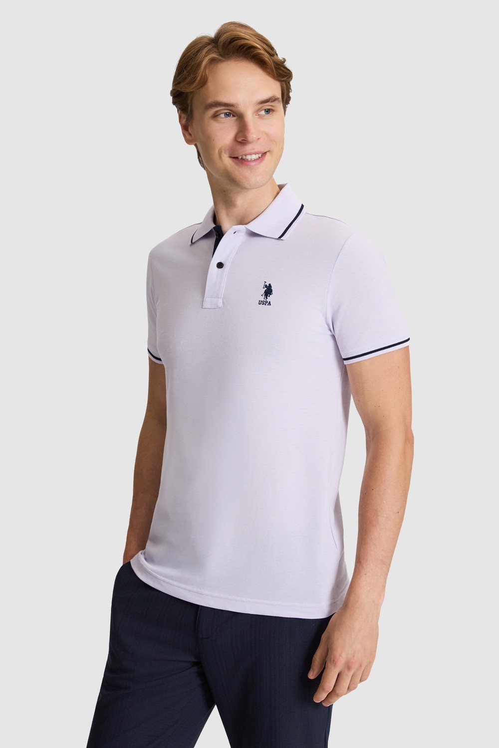 U.S. Polo Assn. Erkek Antrasit Melanj Tişört Basic 50326975-VR081 görsel 3
