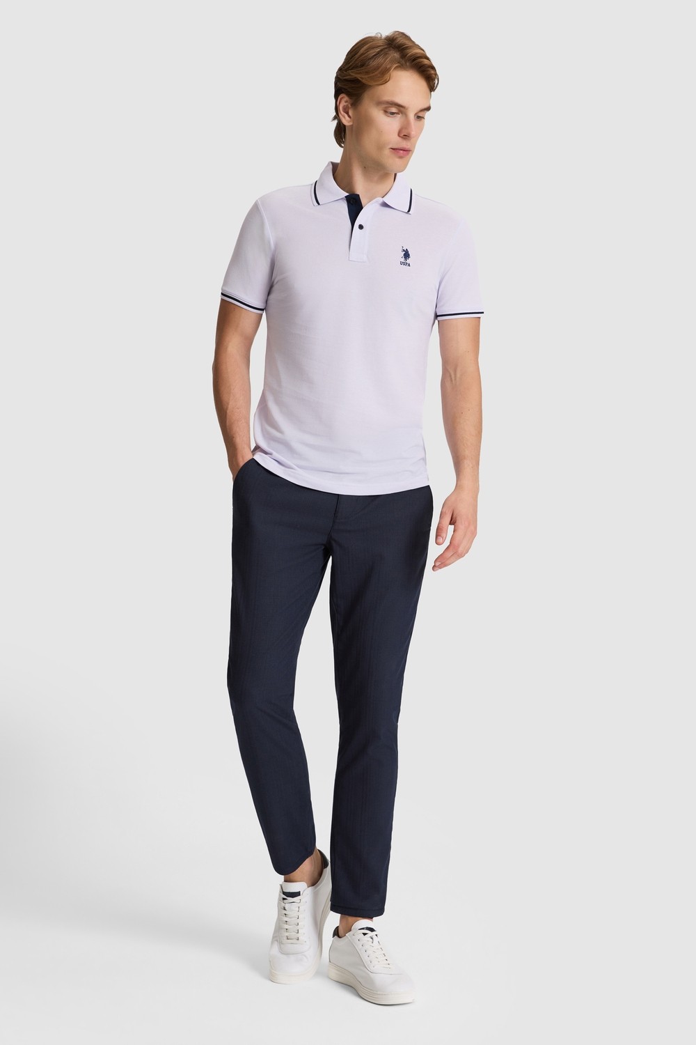 U.S. Polo Assn. Erkek Antrasit Melanj Tişört Basic 50326975-VR081 görsel 4