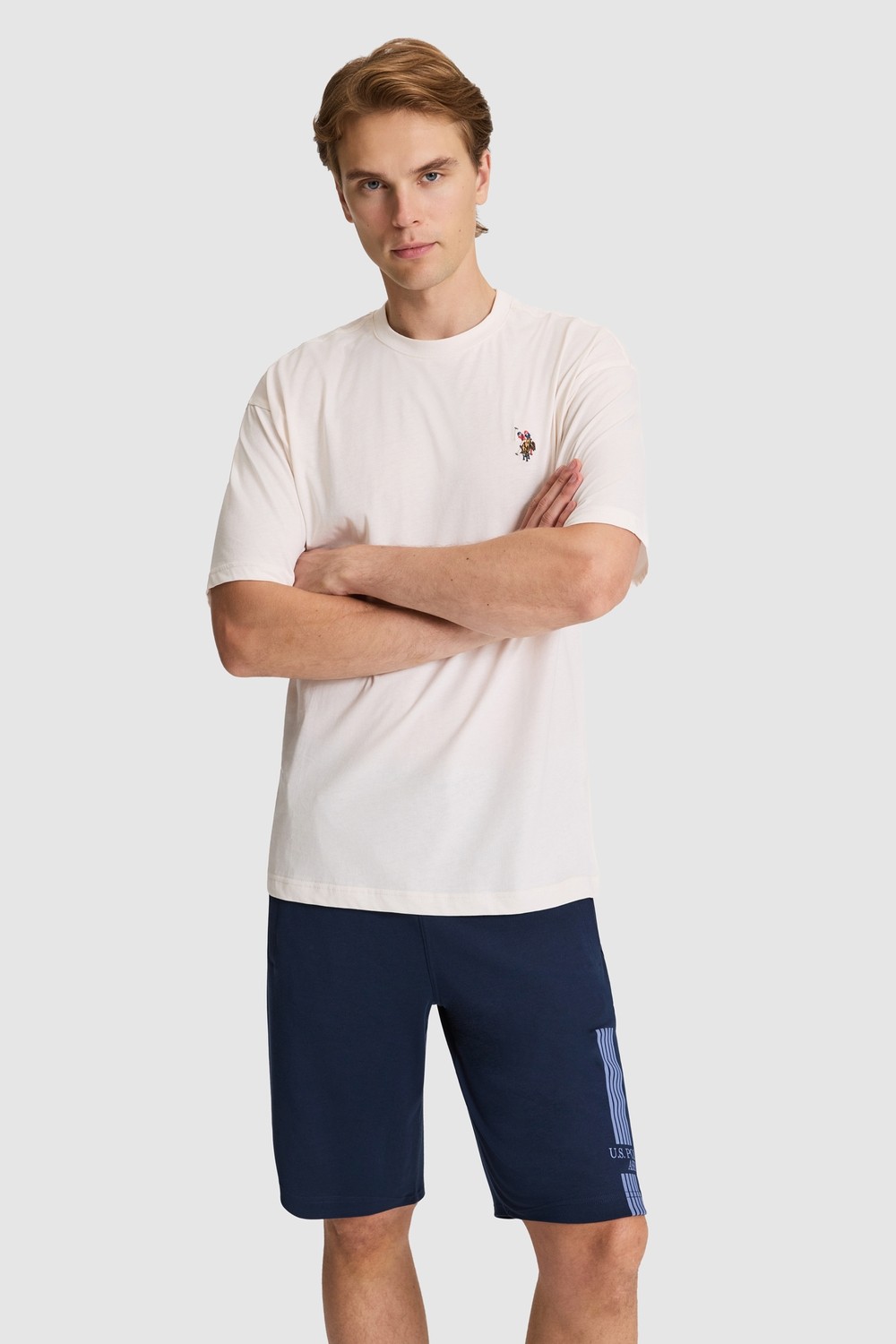 U.S. Polo Assn. Erkek Haki Tişört Basic 50326993-VR027 görsel 3