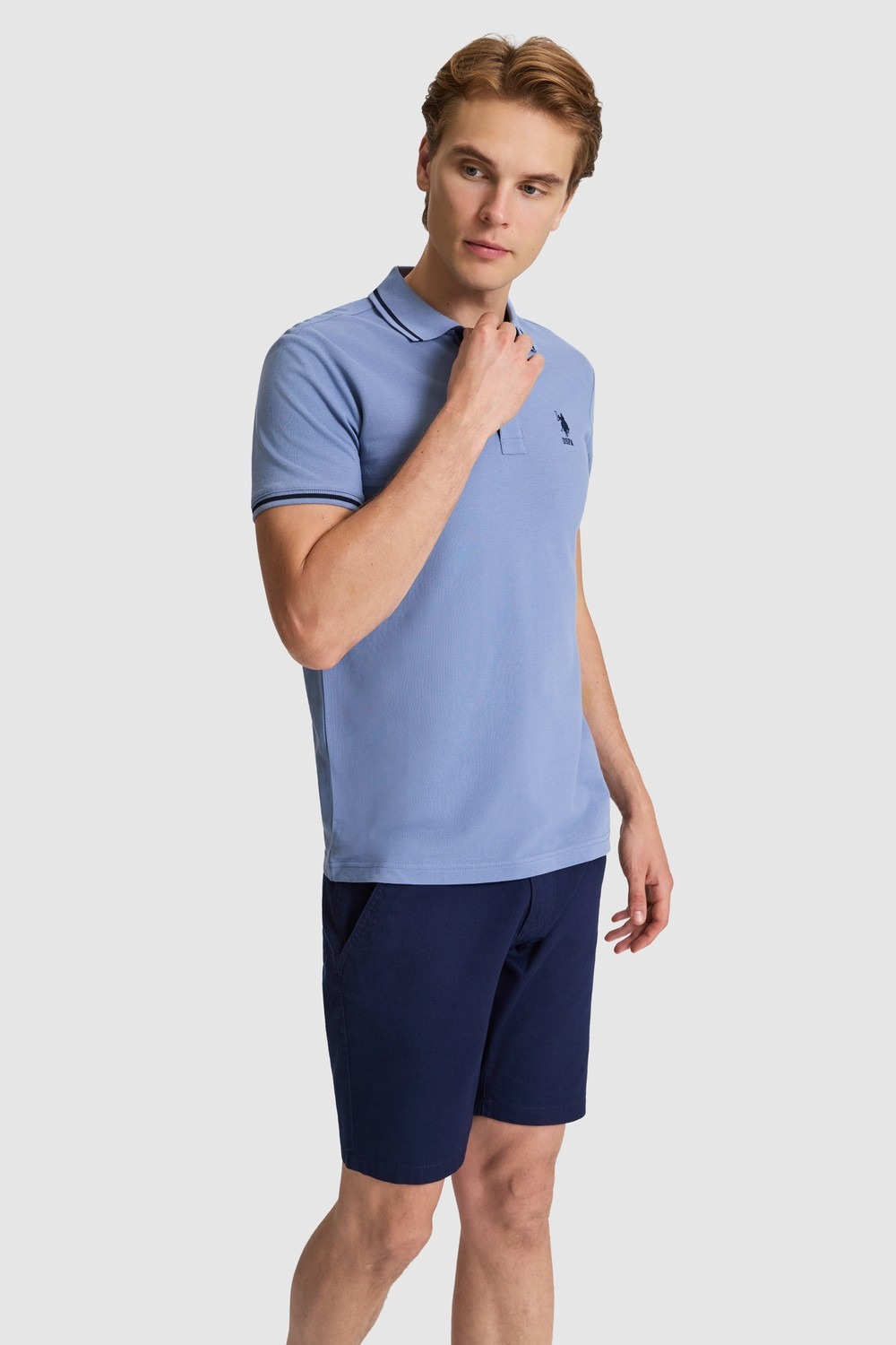 U.S. Polo Assn. Erkek Antrasit Melanj Tişört Basic 50326975-VR081