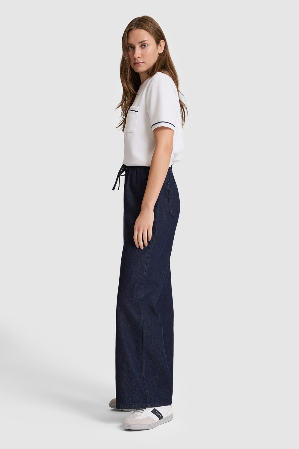 U.S. Polo Assn. Kadın Mavi Pantolon (Jean) 50325216-DN0013 görsel 3