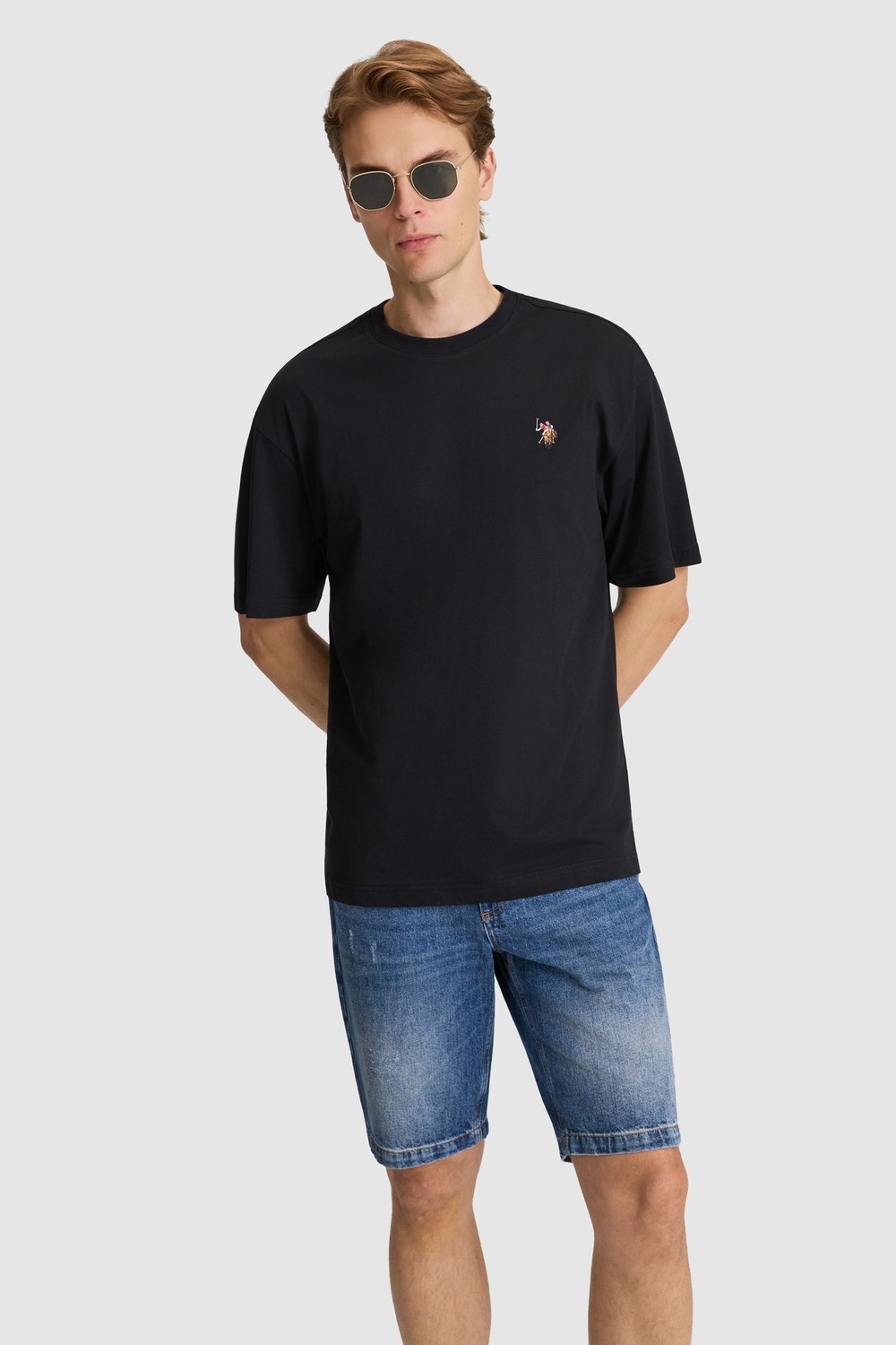 U.S. Polo Assn. Erkek Haki Tişört Basic 50326993-VR027