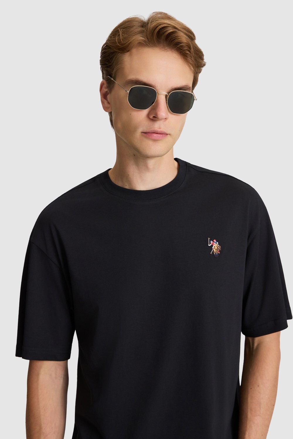 U.S. Polo Assn. Erkek Haki Tişört Basic 50326993-VR027 görsel 8