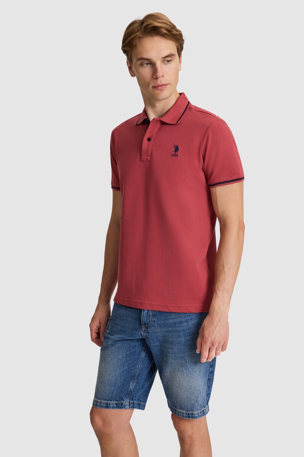 U.S. Polo Assn. Erkek Antrasit Melanj Tişört Basic 50326975-VR081
