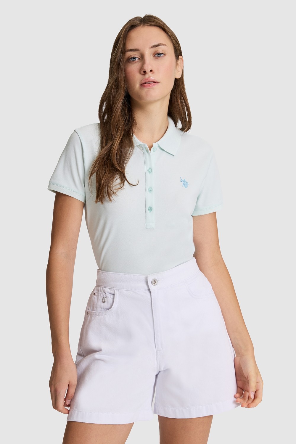 U.S. Polo Assn. Kadın Pembe Tişört Basic 50321818-VR041
