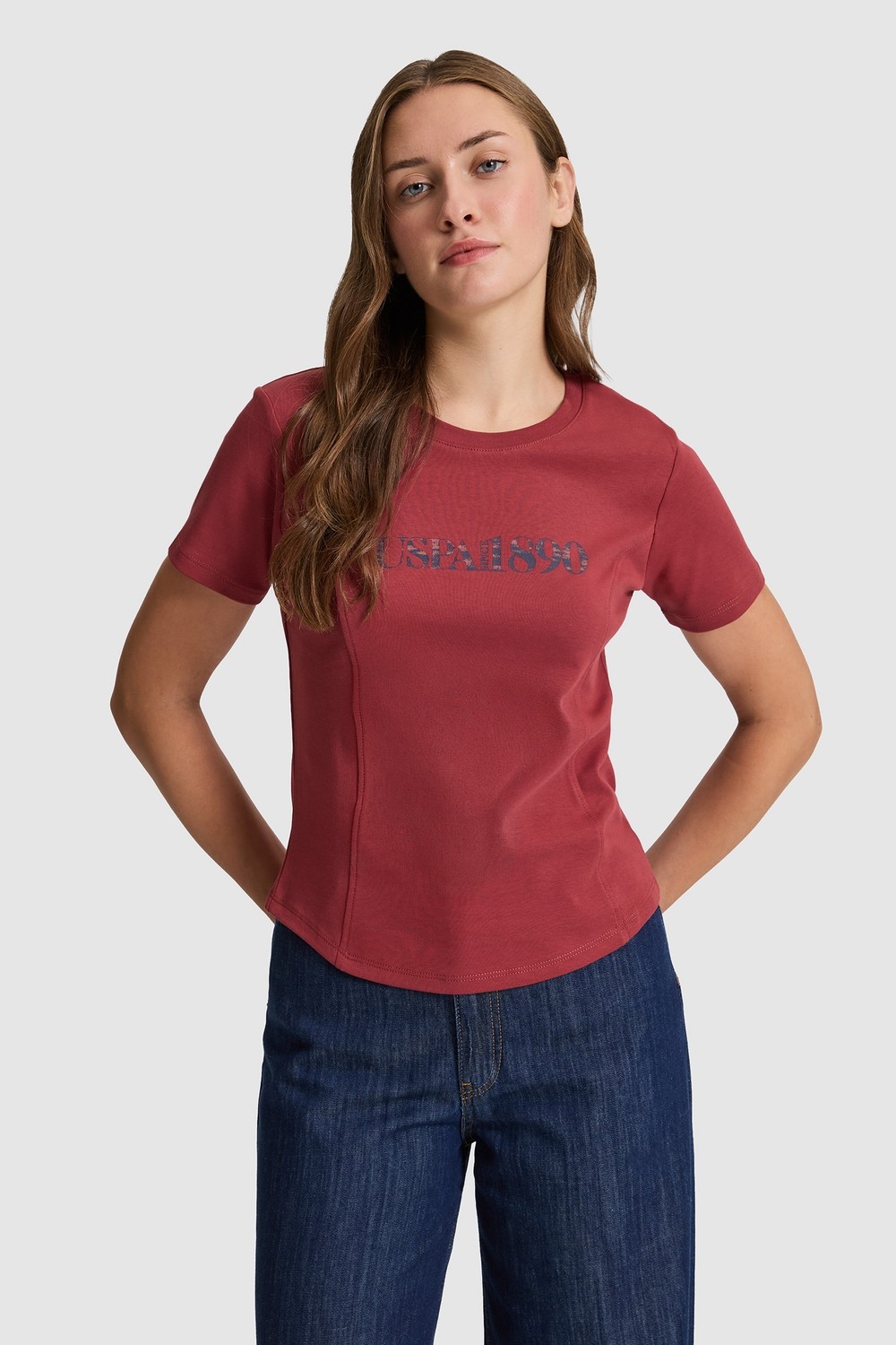 U.S. Polo Assn. Kadın Krem Tişört 50323462-VR071 görsel 7