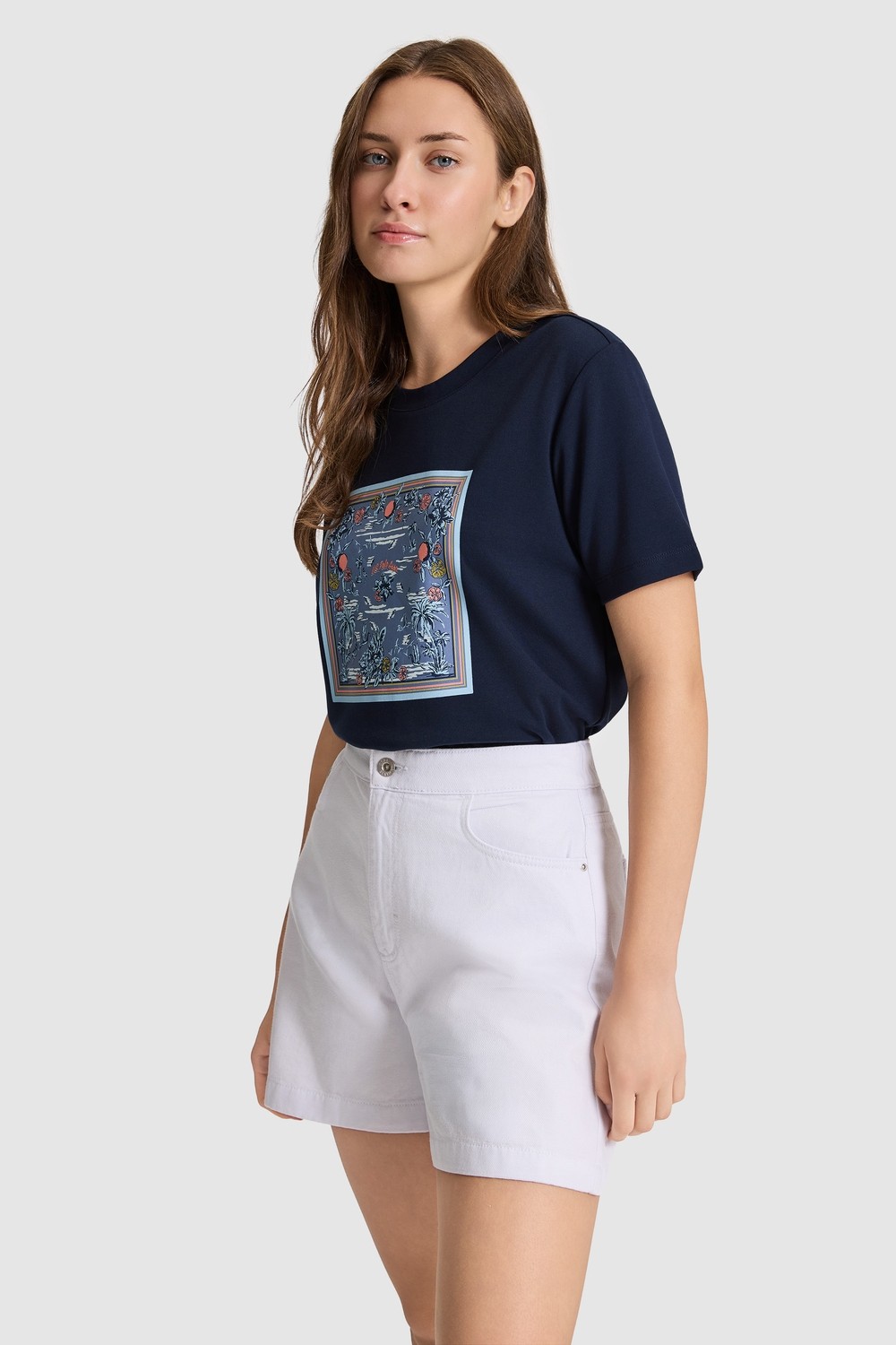 U.S. Polo Assn. Kadın Beyaz Tişört 50323487-VR013 görsel 3