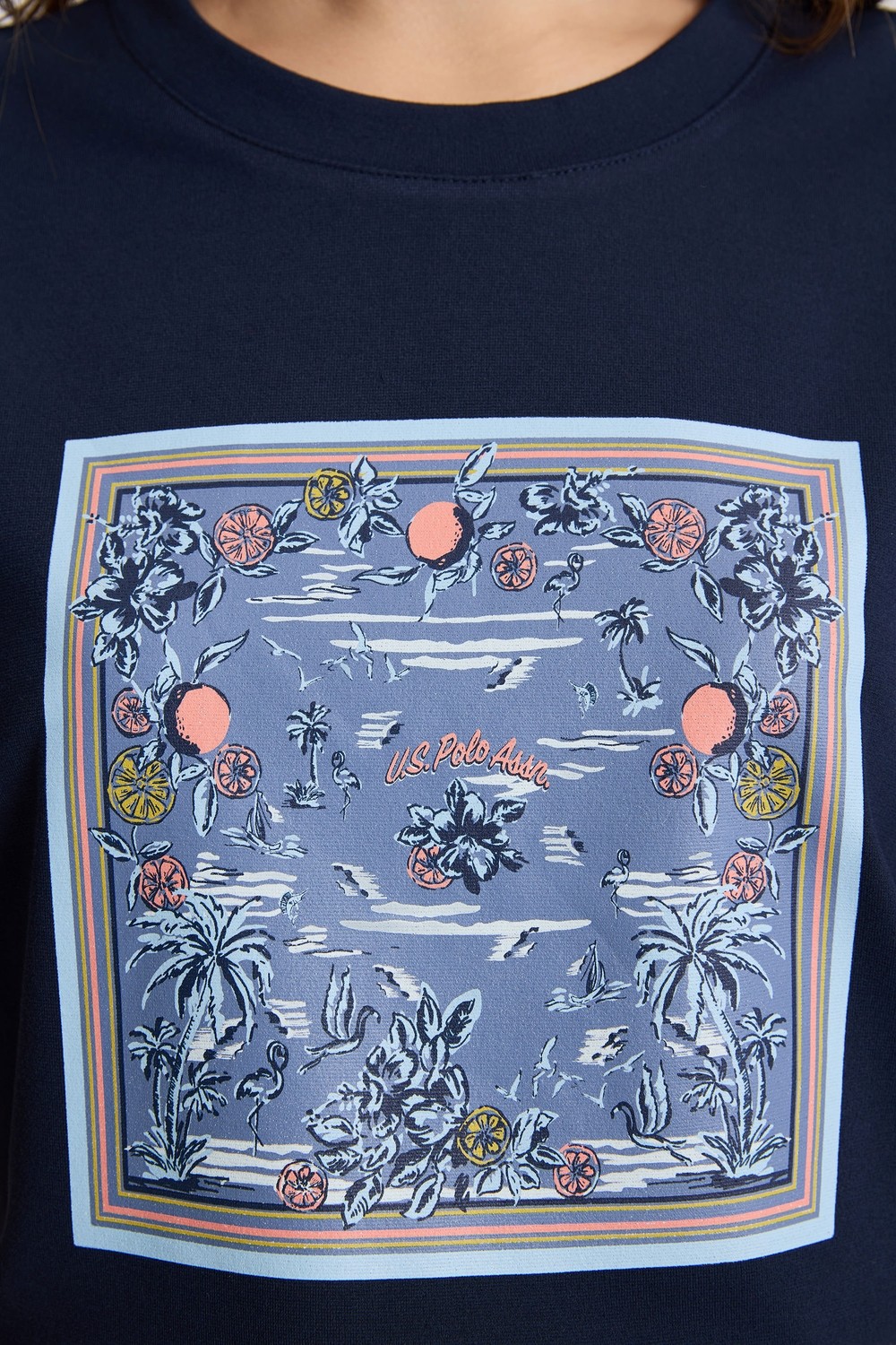 U.S. Polo Assn. Kadın Beyaz Tişört 50323487-VR013 görsel 6
