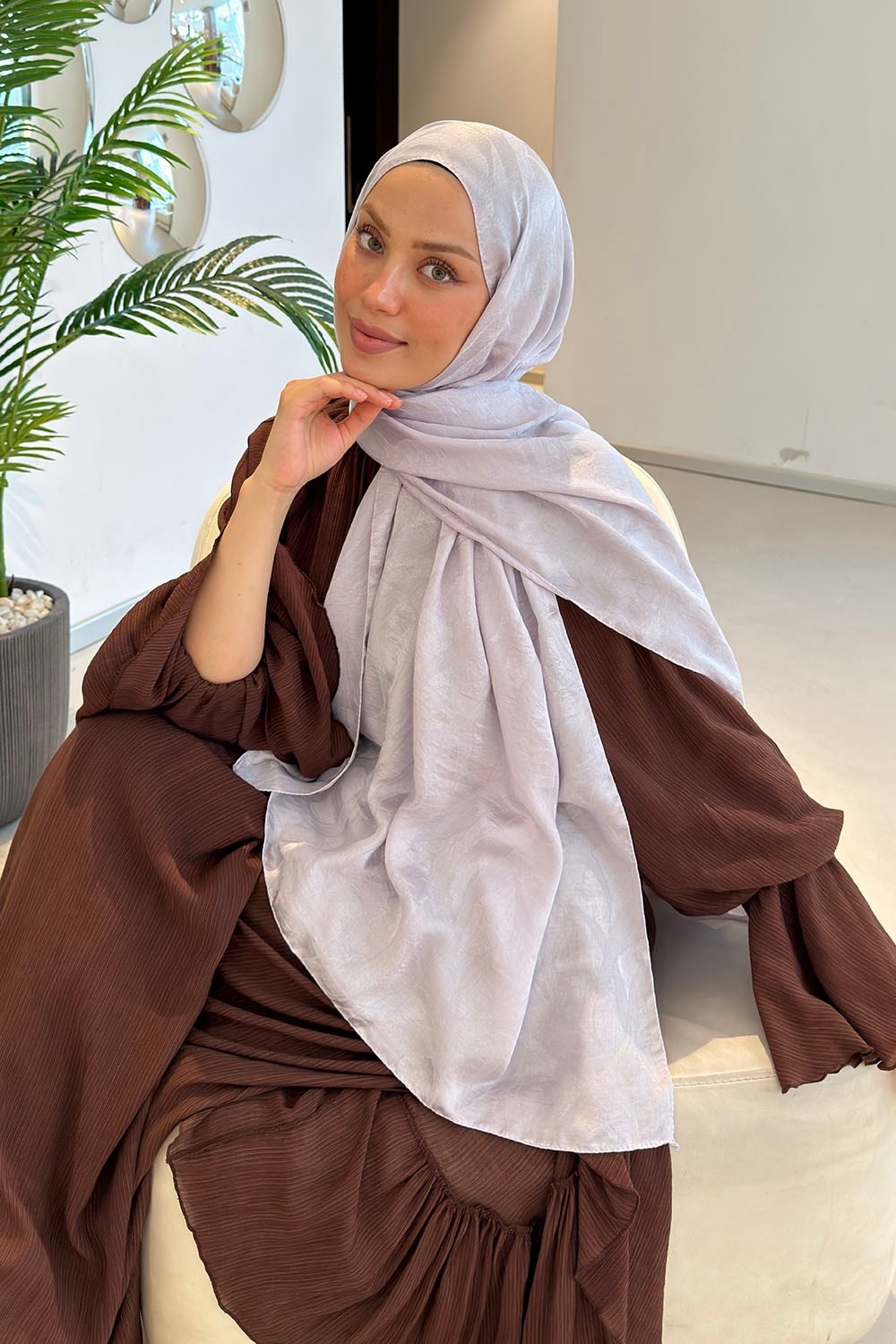 Lamelif Ağaçdalı Desen Ayrobin Floş Jakar Şal Bebe Mavisi
