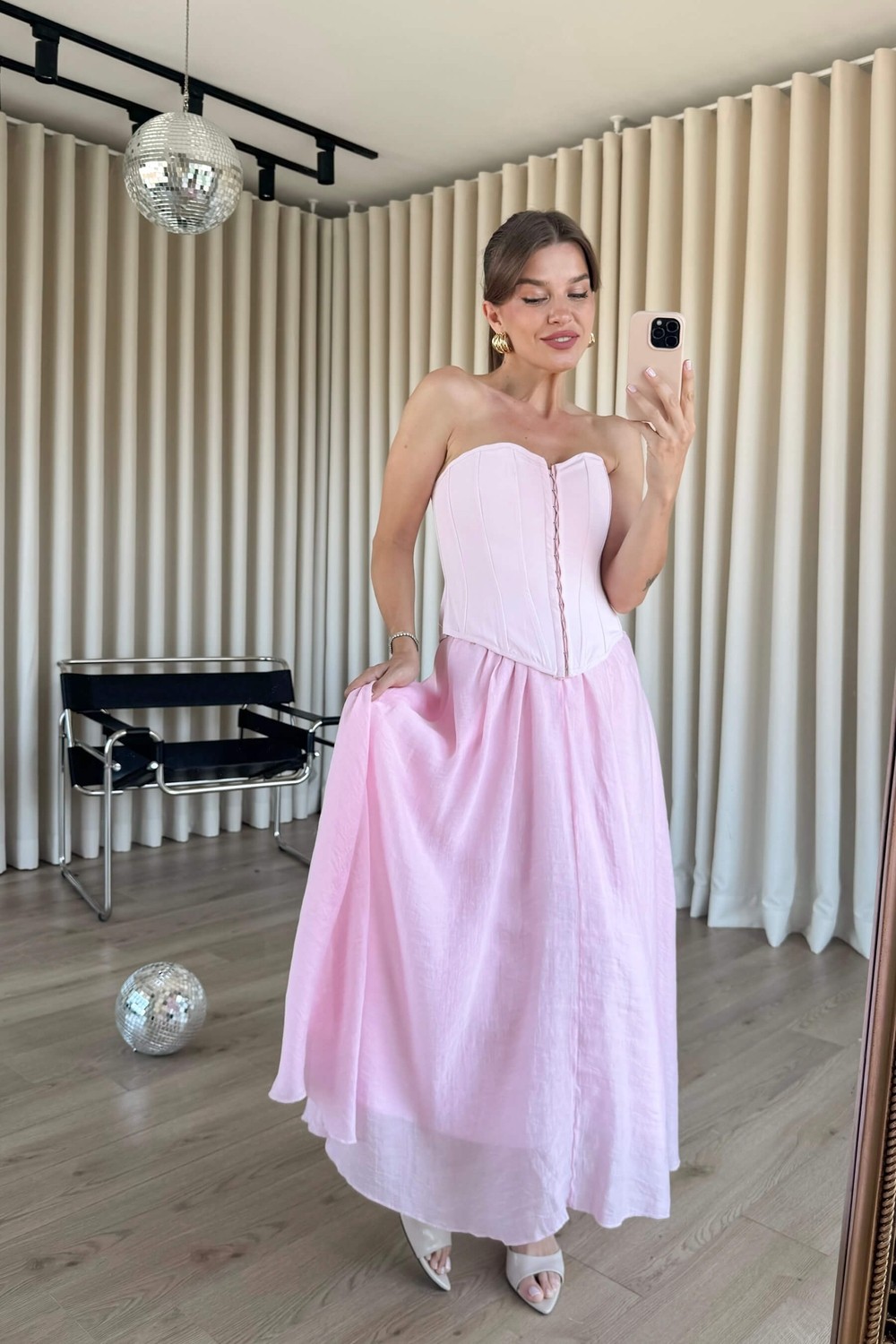 Sue Store Pembe Korse Bağlamalı Büstiyer görsel 3