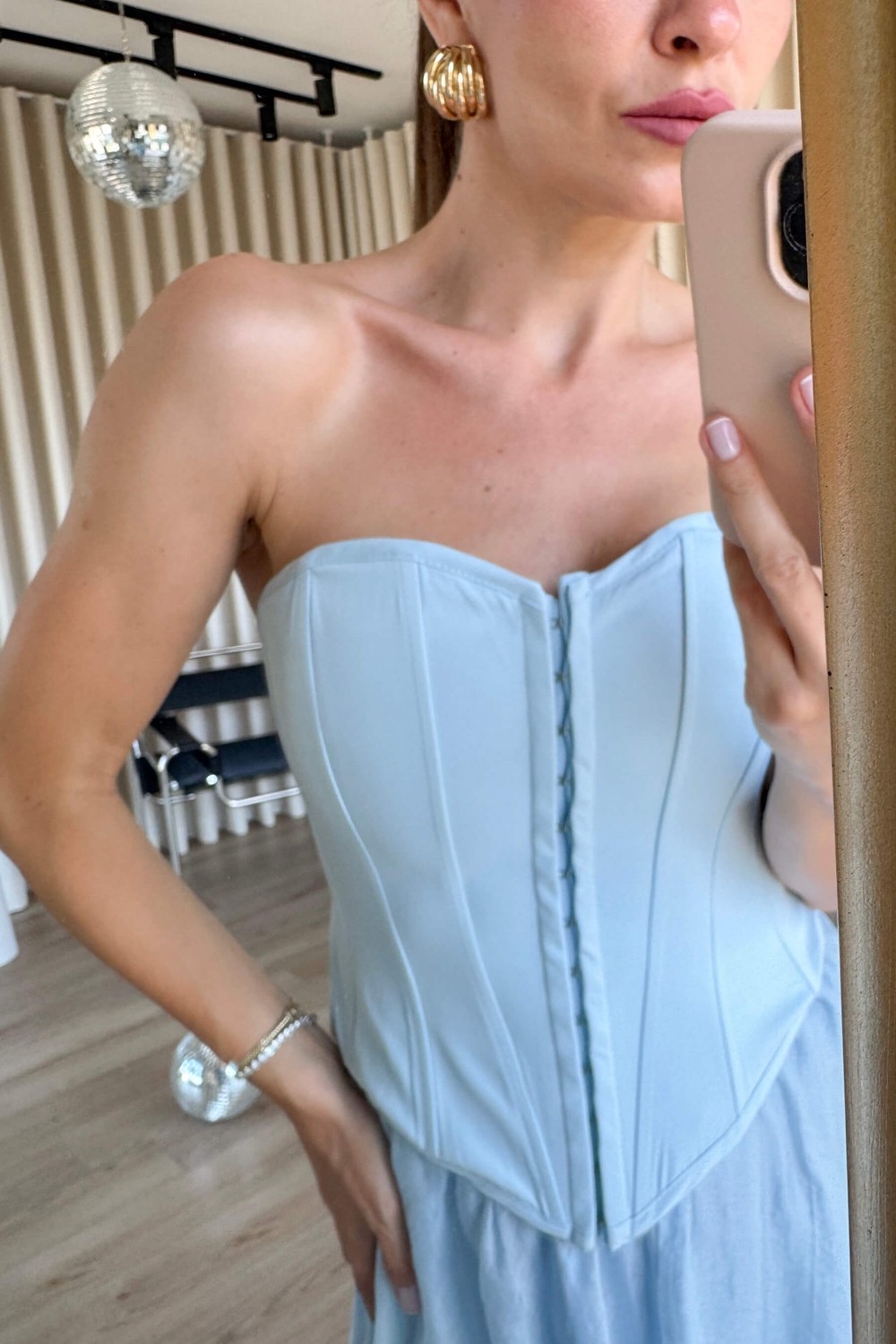Sue Store Pembe Korse Bağlamalı Büstiyer görsel 6