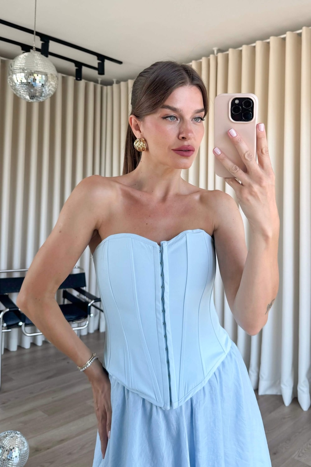 Sue Store Pembe Korse Bağlamalı Büstiyer görsel 7