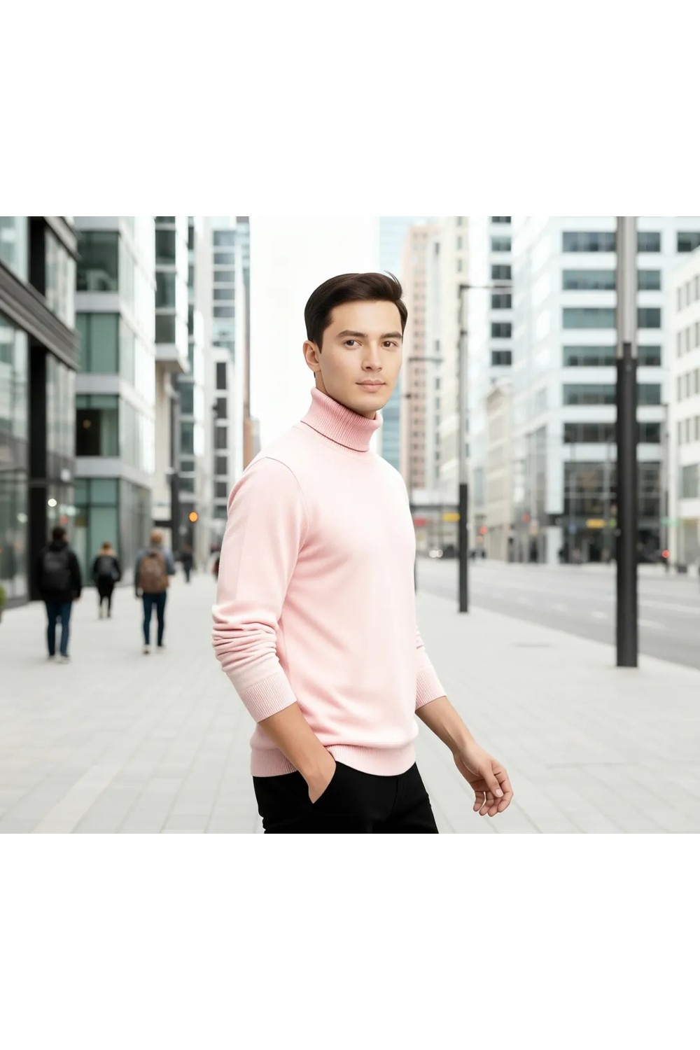 D'S Damat Ds Damat Regular Fit Koyu Mavi Tüylenme Yapmayan Bisiklet Yaka Triko Kazak 5HF06ORT12004 görsel 7