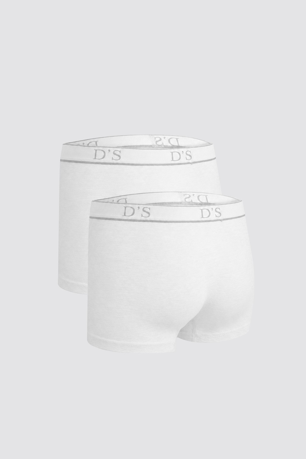 D'S Damat Ds Damat Beyaz Beli Lastikli Marka Logolu Likralı Esneyebilen 2'li Boxer Set görsel 2