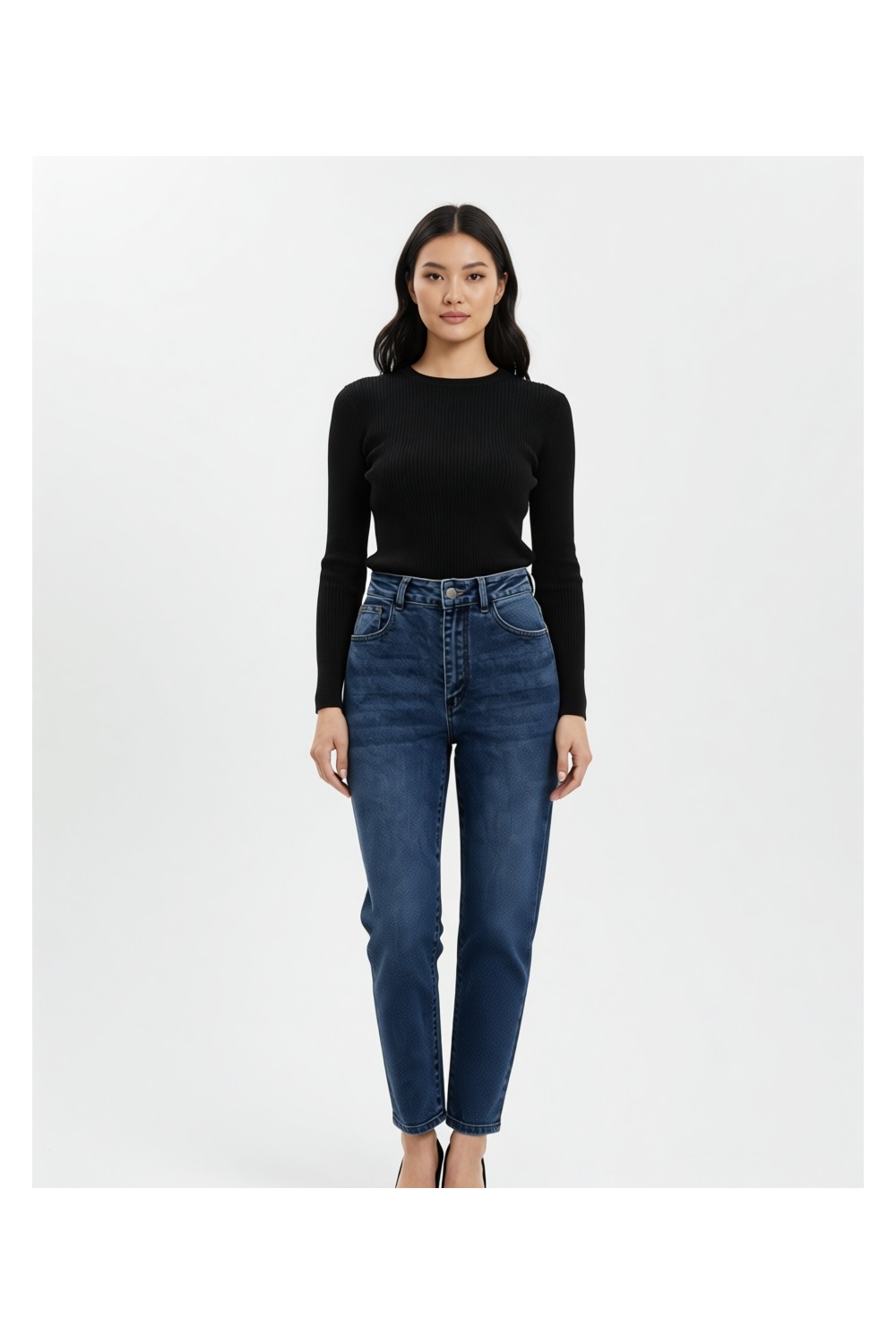 Cedy Denim Kadın Yüksek Bel Soho Boyfriend Jean C599 görsel 8