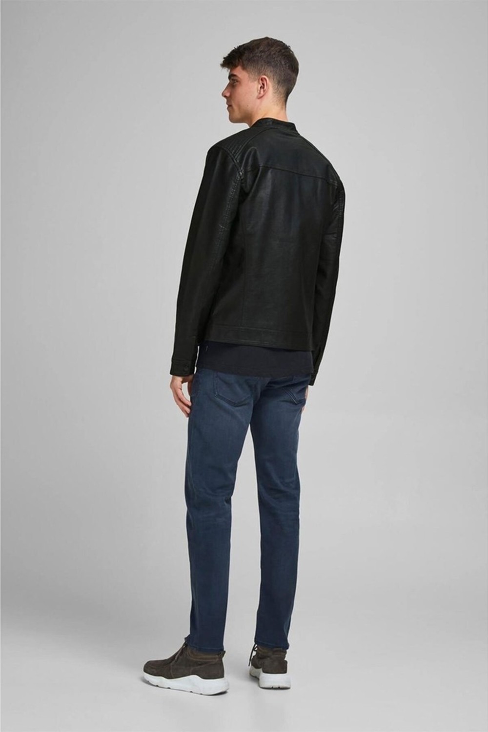 Jack & Jones Erkek Suni Deri Ceket görsel 4