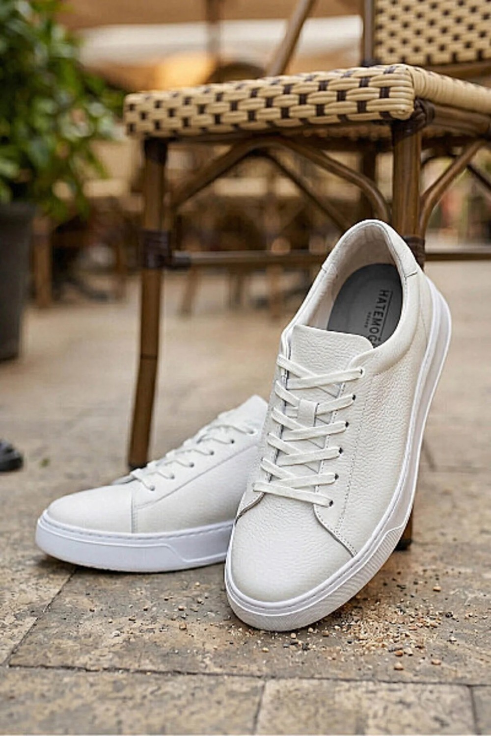Hatemoğlu Siyah Casual Bağcıklı Deri Sneakers