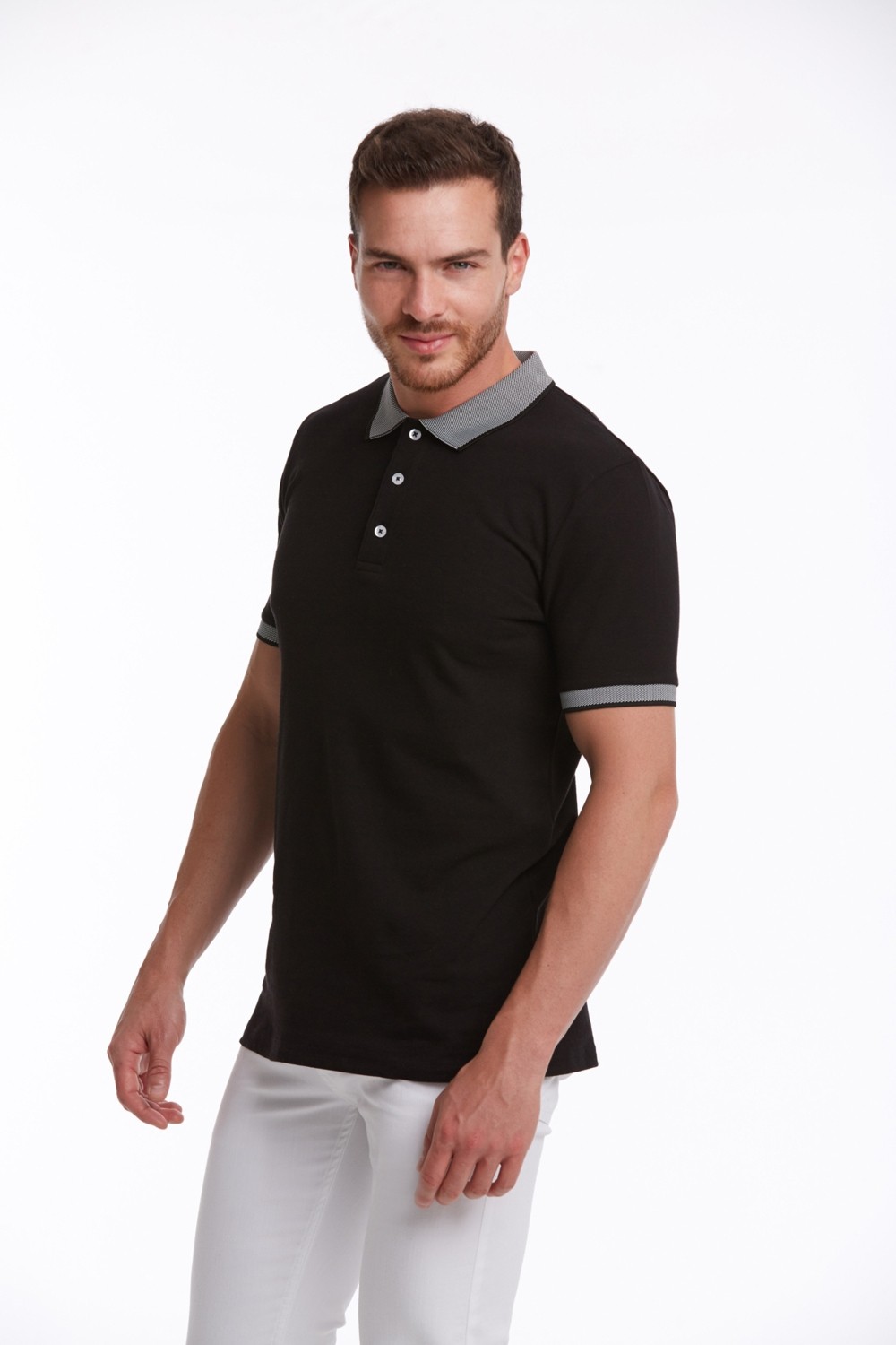 Hatemoğlu Erkek Lacivert %100 Pamuk Regular Fit Polo Yaka Tişört