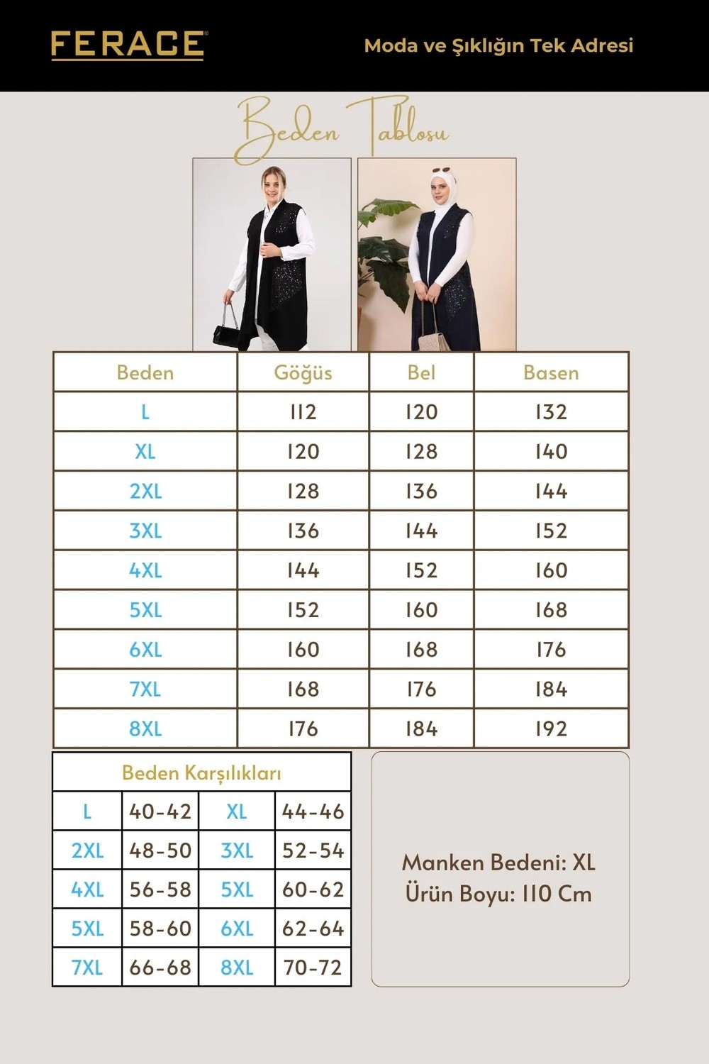 FERACE Kadın Büyük Beden Siyah Yelek V Yaka Pulpayetli Uzun Tasarım Esnek ve Nefes Alıcı Kumaş görsel 6
