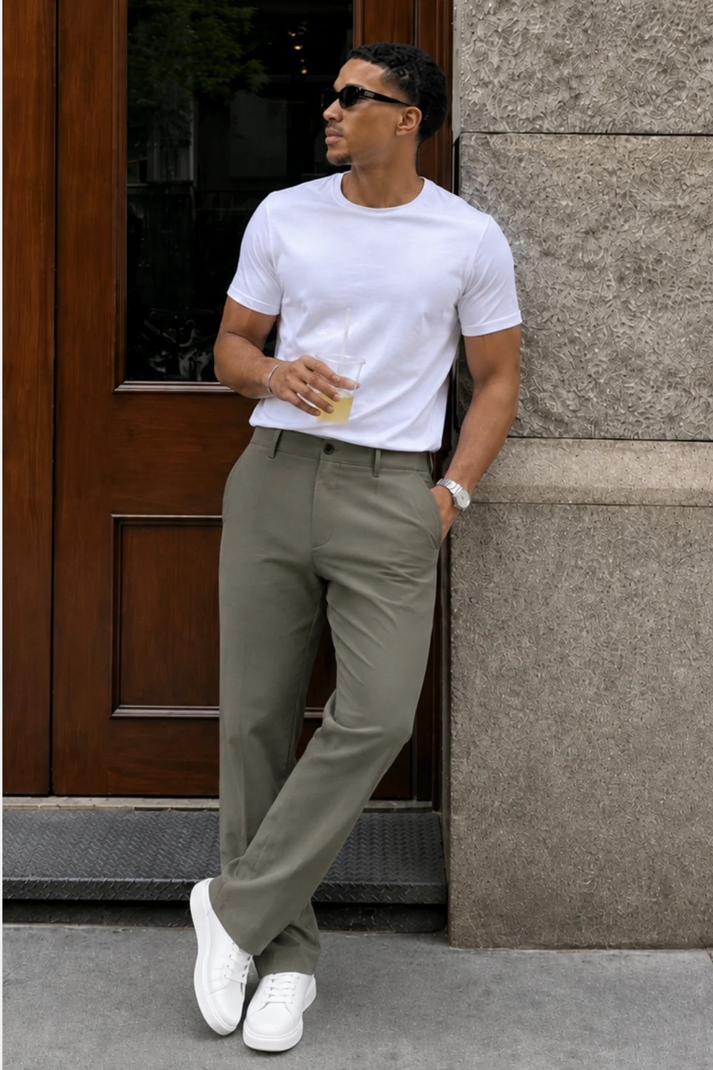 Madmext Siyah Regular Fit Düz Kesim Yan Cepli Erkek Pantolon 6540 görsel 3