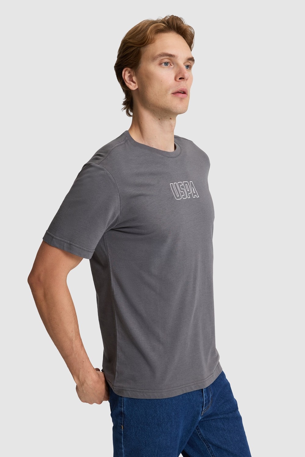 U.S. Polo Assn. Erkek Antrasit Tişört 50327159-VR006 görsel 3