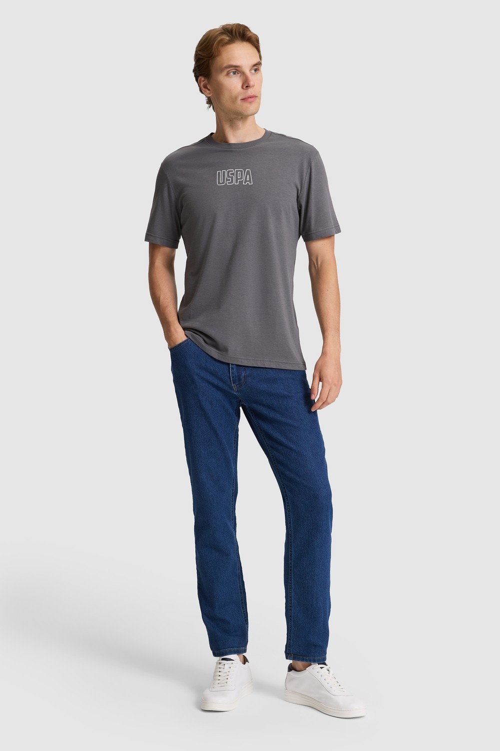 U.S. Polo Assn. Erkek Antrasit Tişört 50327159-VR006 görsel 4