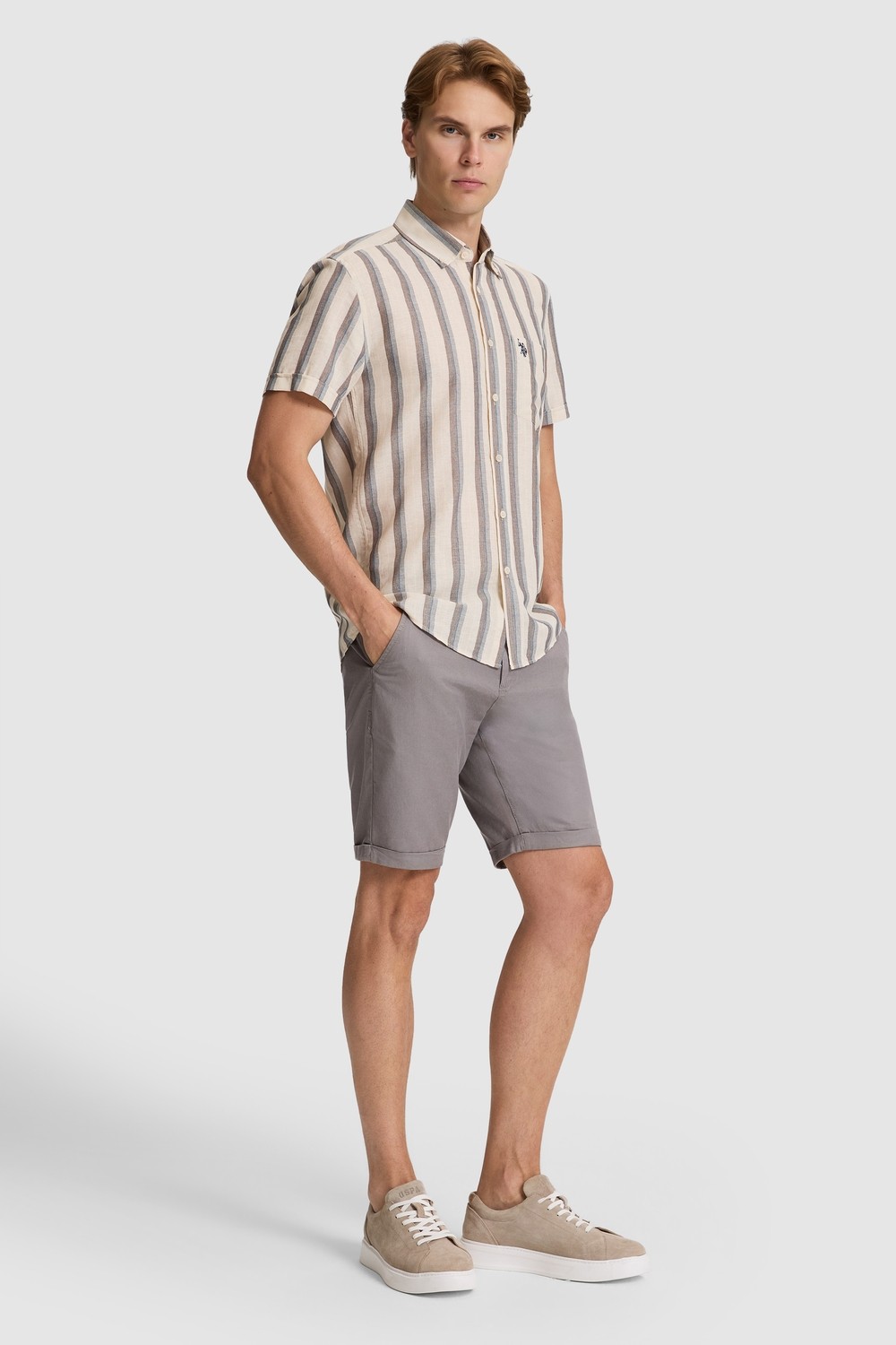 U.S. Polo Assn. Erkek Gri Şort / Bermuda 50326129-VR024