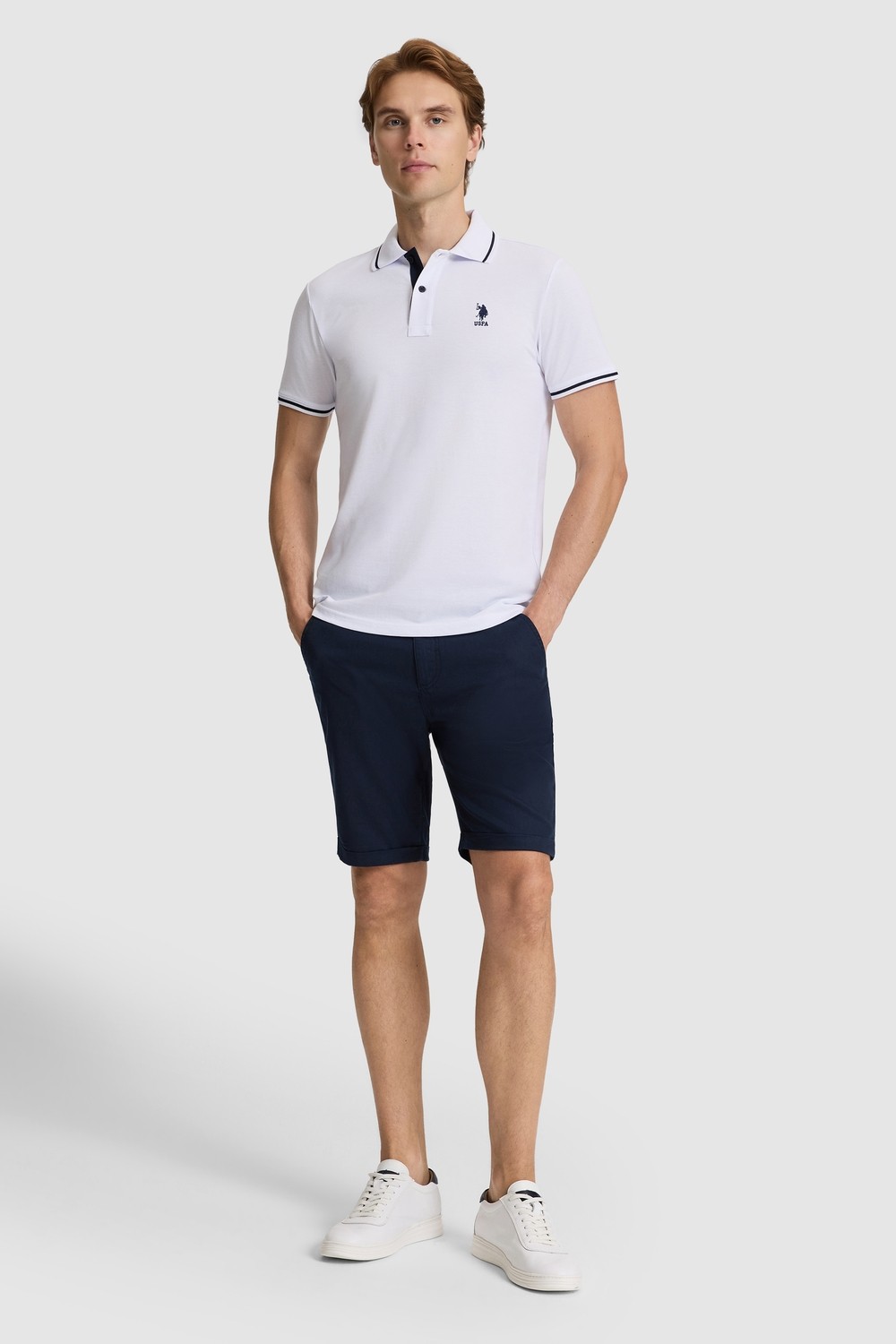 U.S. Polo Assn. Erkek Gri Şort / Bermuda 50326129-VR024 görsel 7
