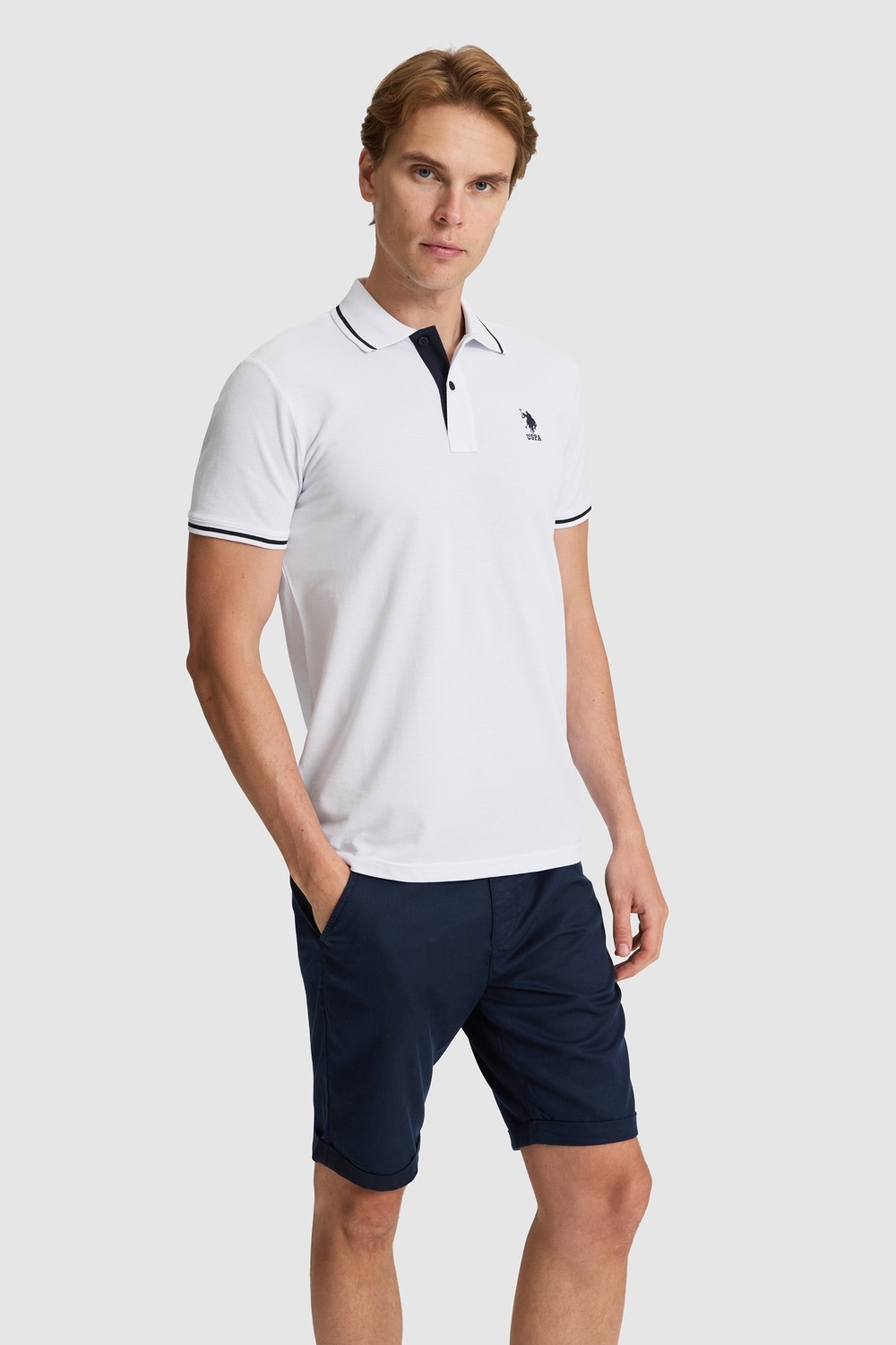 U.S. Polo Assn. Erkek Antrasit Melanj Tişört Basic 50326975-VR081