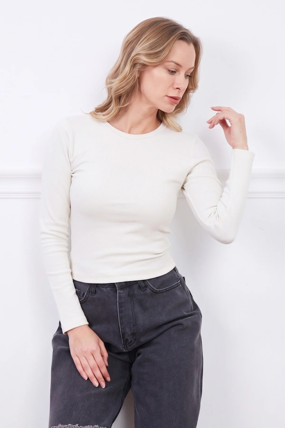 FullaModa Basic Bisiklet Yaka Body görsel 2