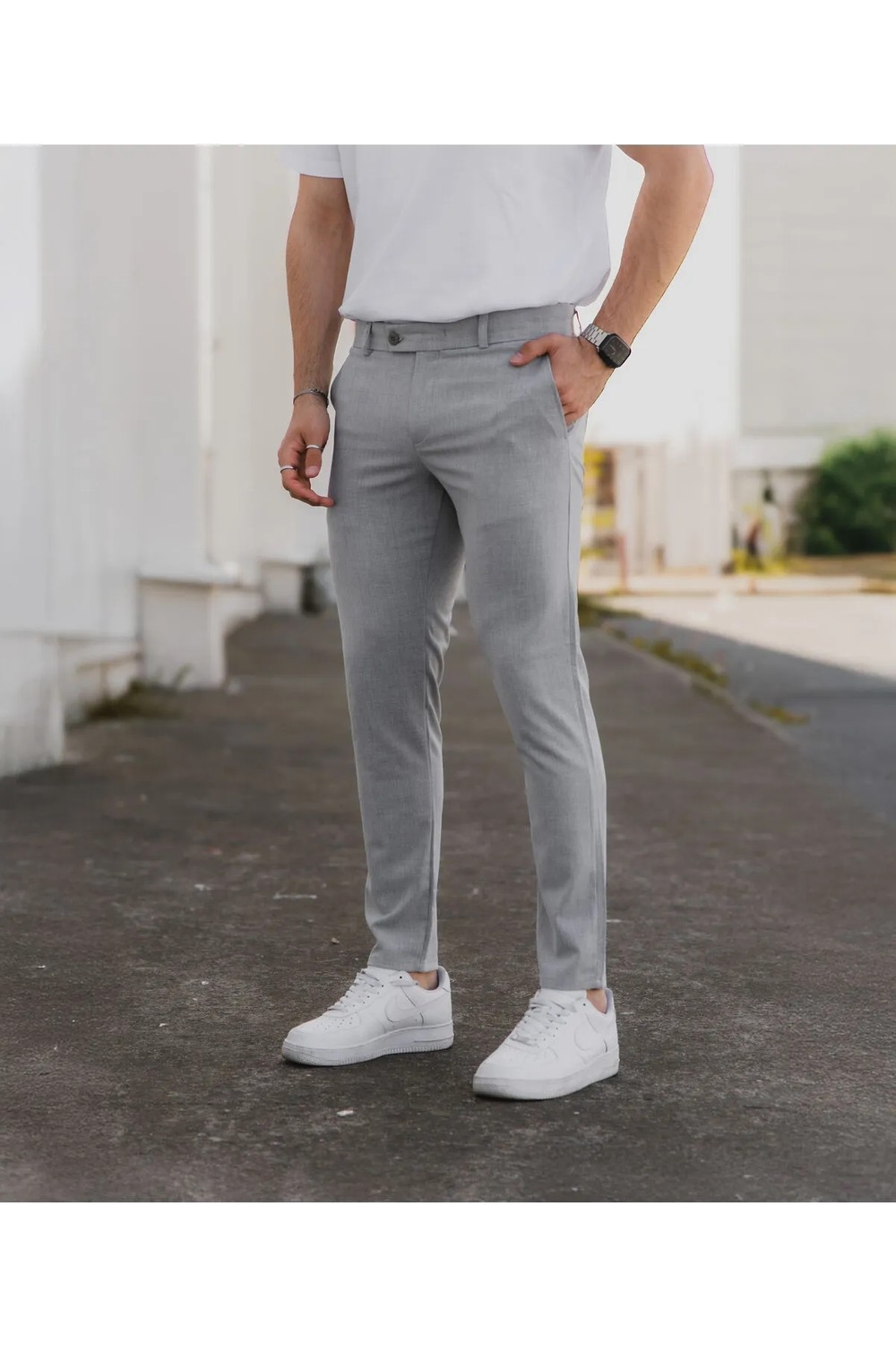 Bürke Erkek Siyah Renk Italyan Kesim Slimfit Kumaş Pantolon görsel 6