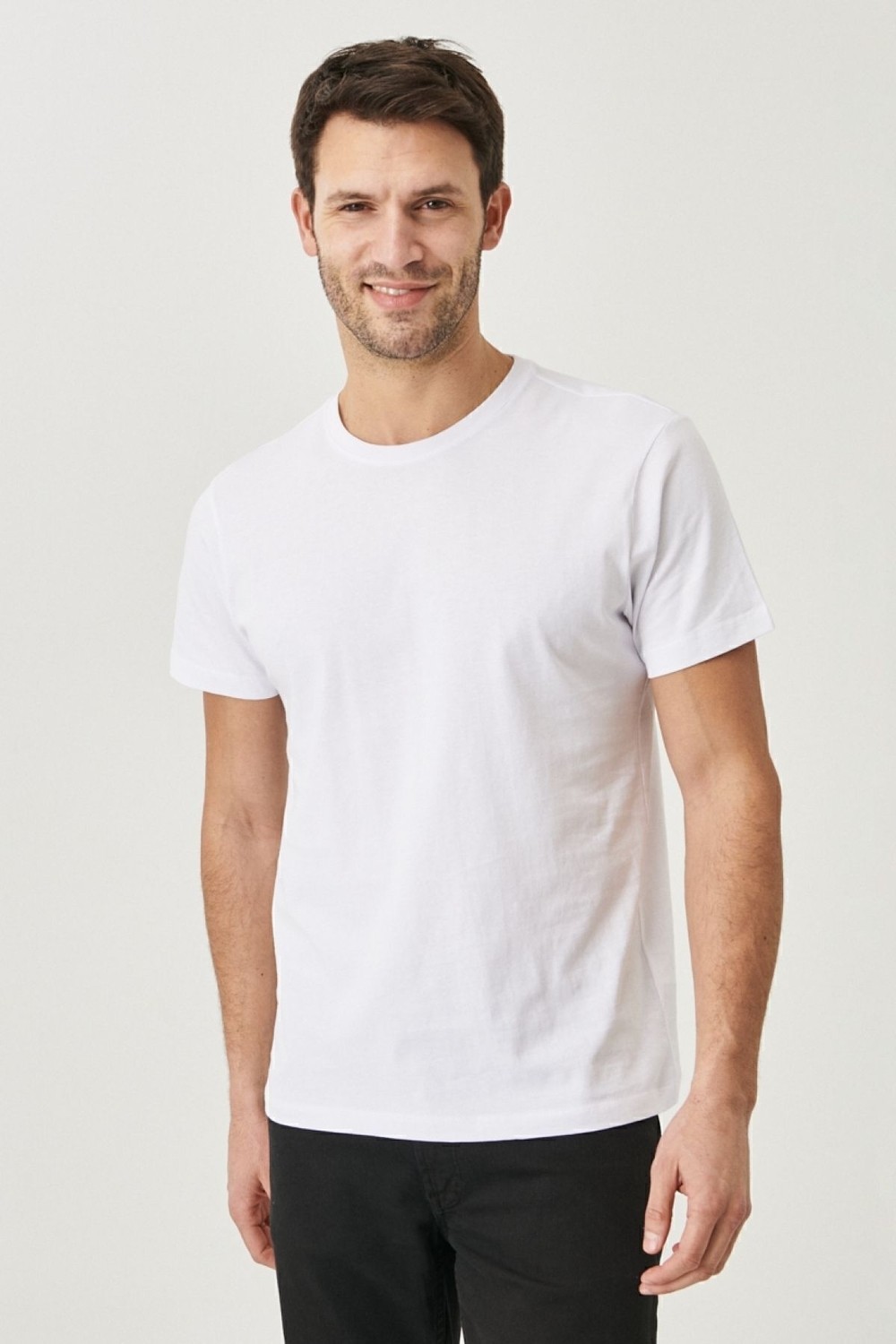 Altınyıldız Classics AC&Co Slim Fit Erkek Tişört Paketi Kısa Kol %100 Pamuk Günlük Stil 3'lü Siyah Lacivert Beyaz görsel 6