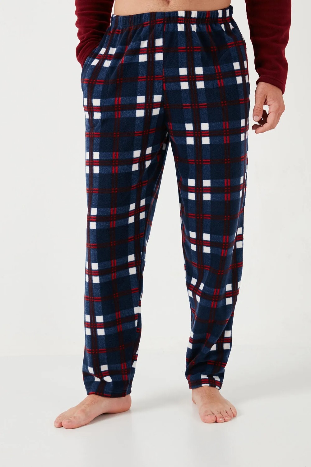 Buratti Regular Fit Bisiklet Yaka Kışlık Yumuşak Dokulu Polar Pijama Takımı Erkek Pijama Takımı 6096100 görsel 6