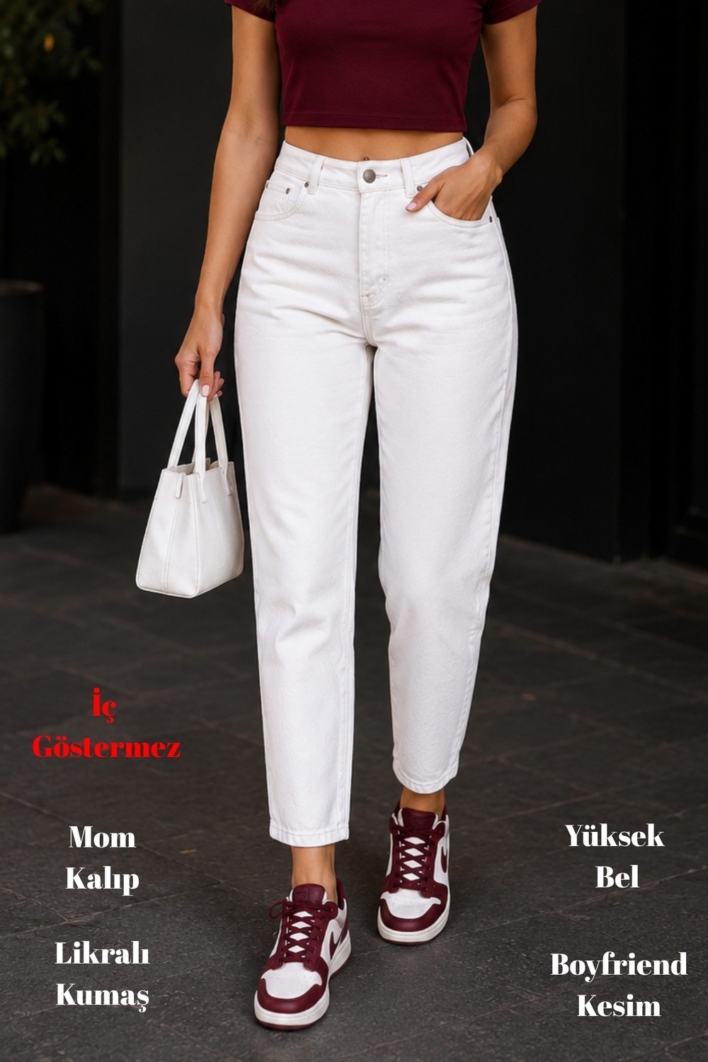 Cedy Denim Kadın Yüksek Bel Soho Boyfriend Jean C599