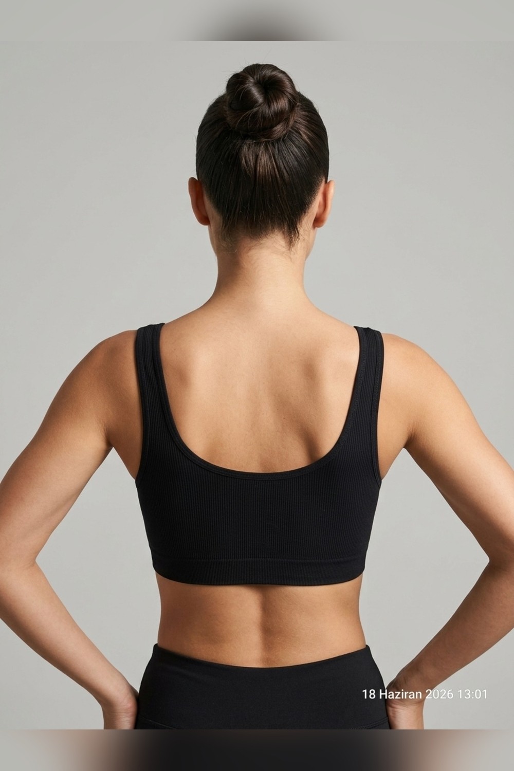 Aura Collections Kalın Askılı Çıkarılabilir Pedli Fitilli Pamuk Toparlayıcı Büstiyer Bralet Crop Atlet Siyah Beyaz Ten