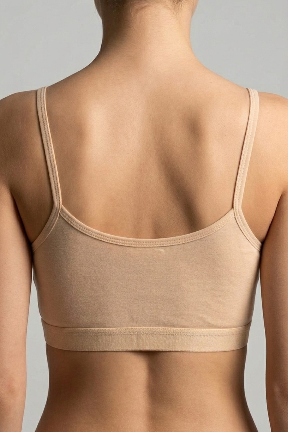 Aura Collections Ince Ip Askılı Çıkarılabilir Pedli Pamuk Bralette Büstiyer Crop görsel 7